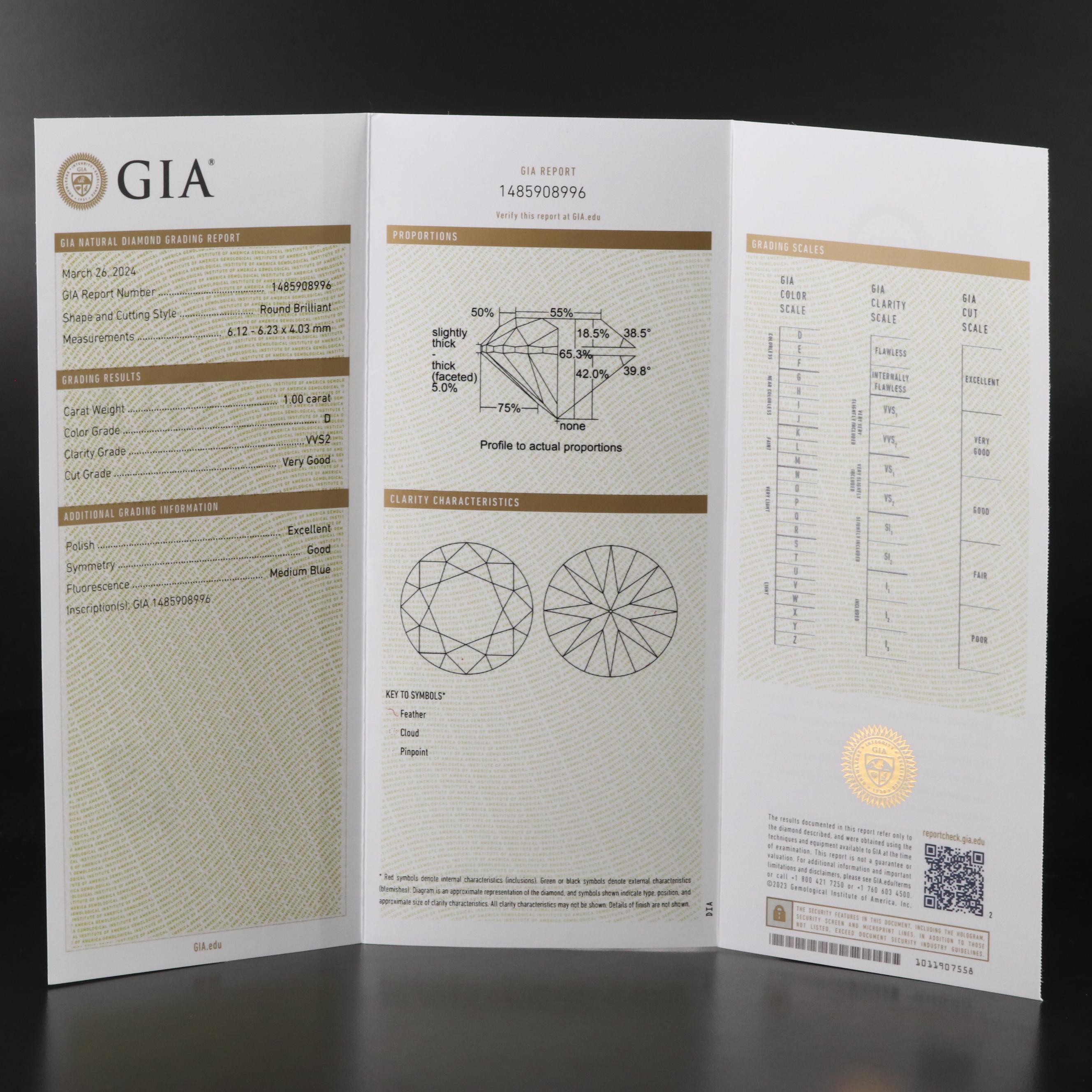 Platinum 2.00 CTW Diamond Stud Earrings with GIA Reports