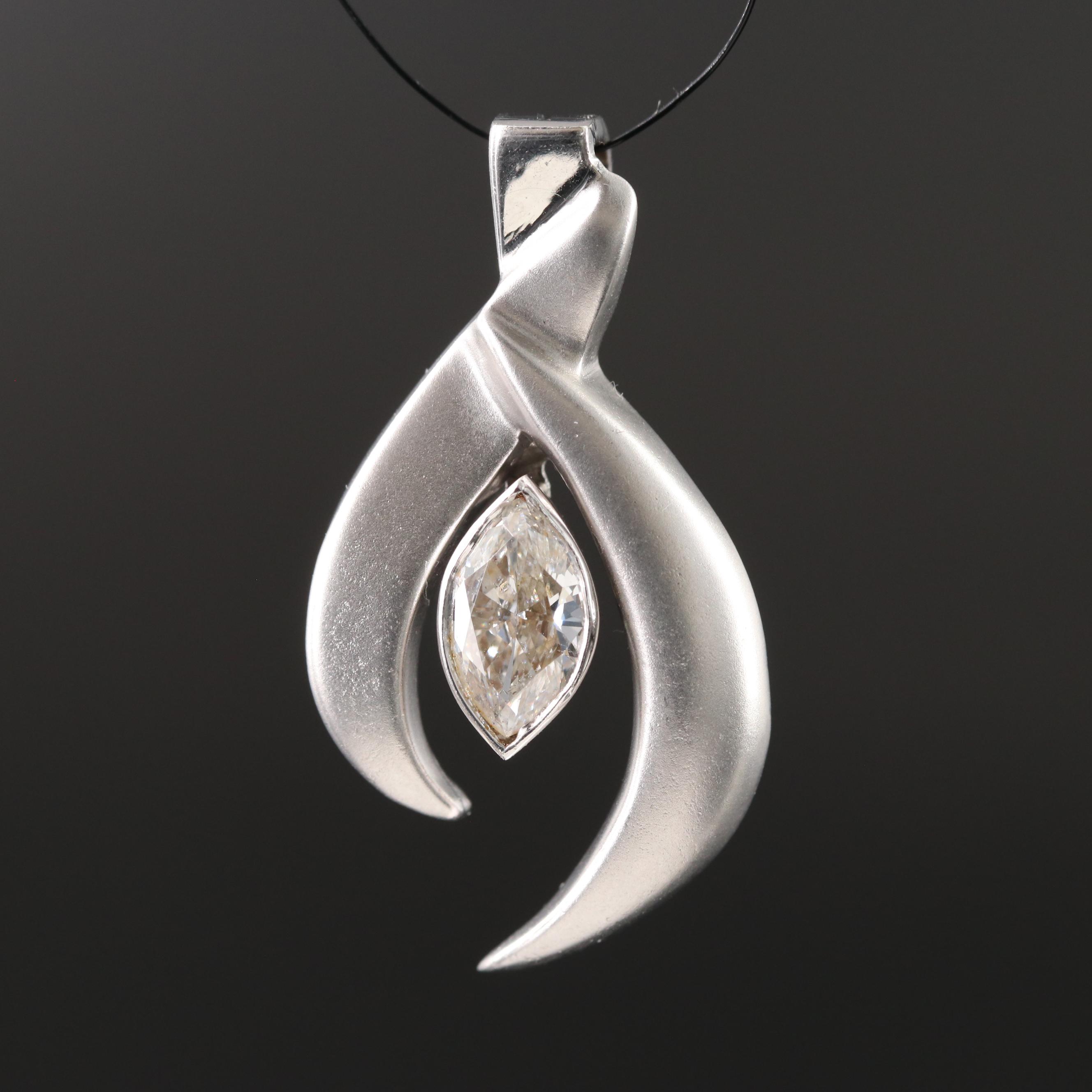 14K 0.71 CT Diamond Pendant