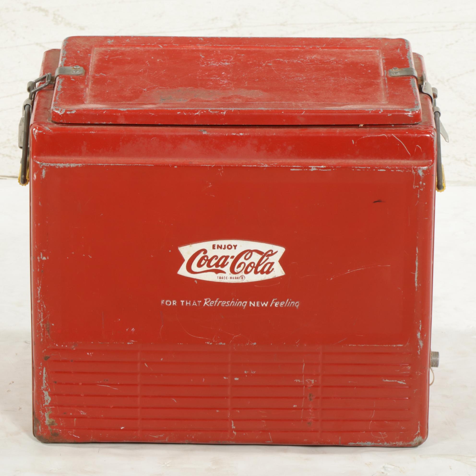 Progress Refrigerator Co. Metal Coca-Cola Cooler, Mid-20th Century