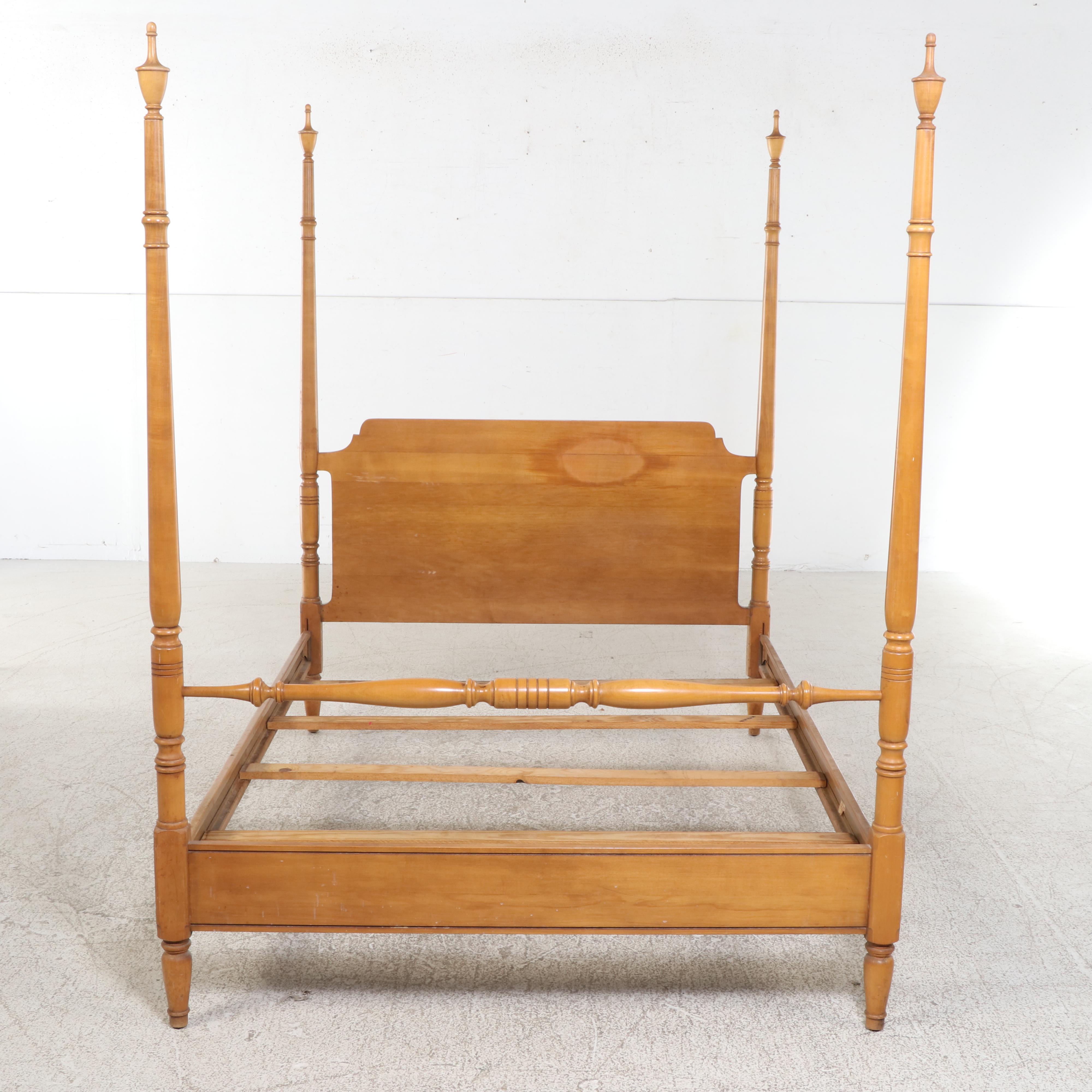 Federal Style Maple Full Size Four-Poster Bed