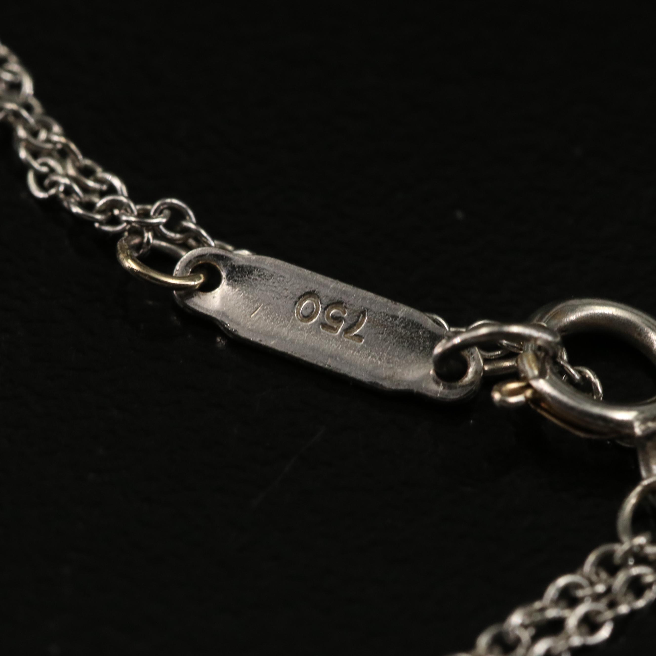 Tiffany & Co. 18K Diamond Peace Symbol Pendant Necklace