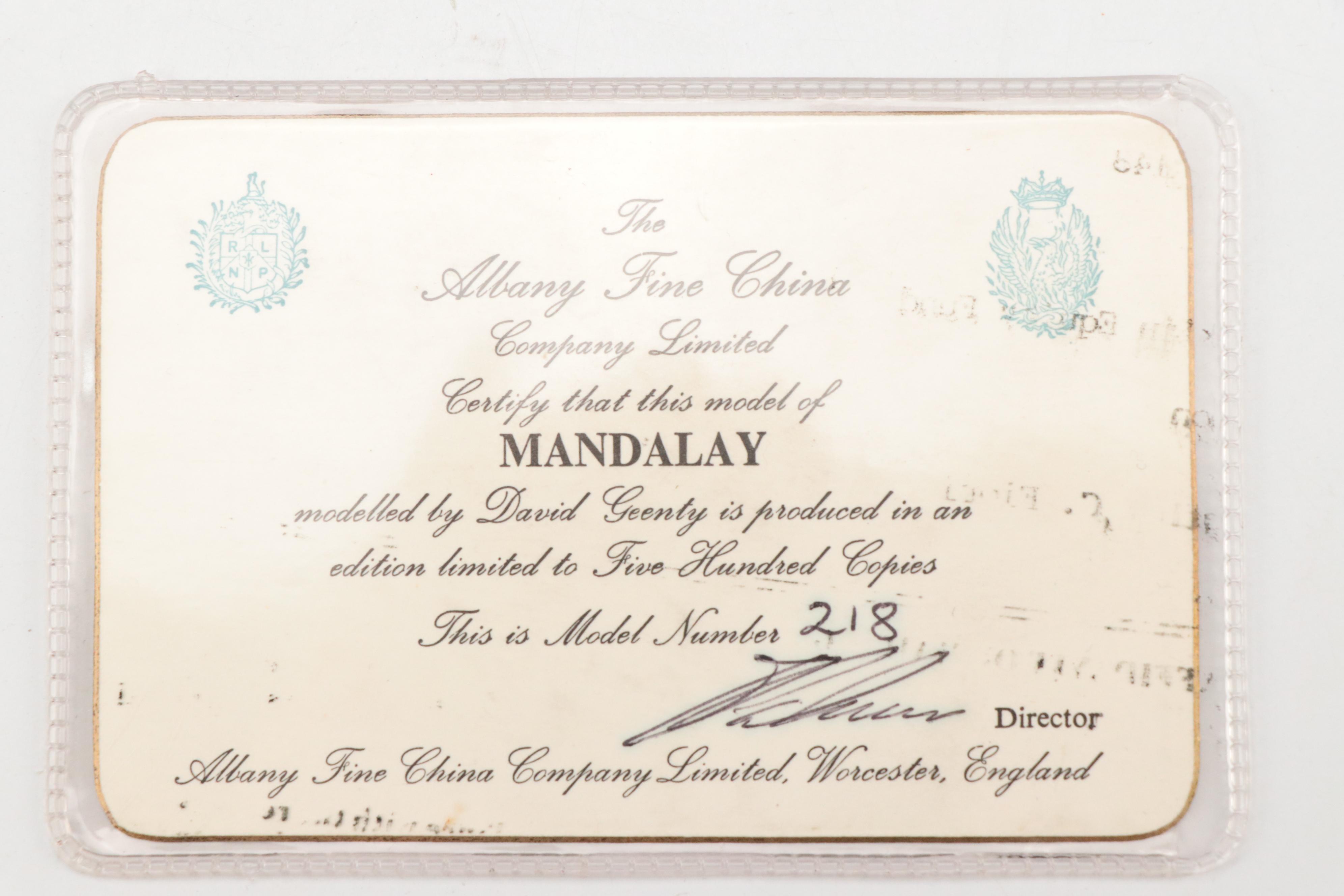 Albany "Mandalay" Porcelain and Metal Limited Edition Figurine