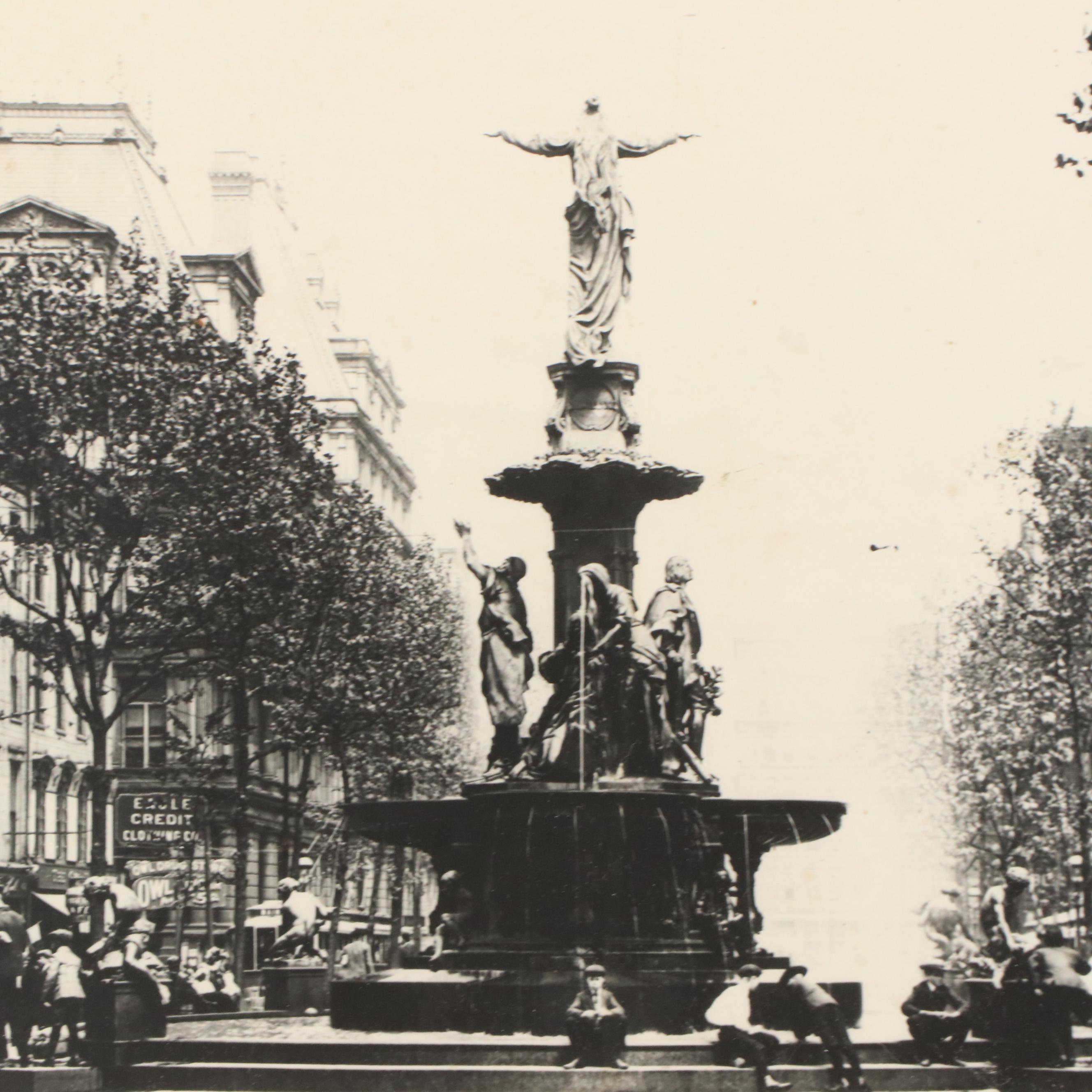 Silver Gelatin Print of 1906 Fountain Square, Cincinnati, Ohio