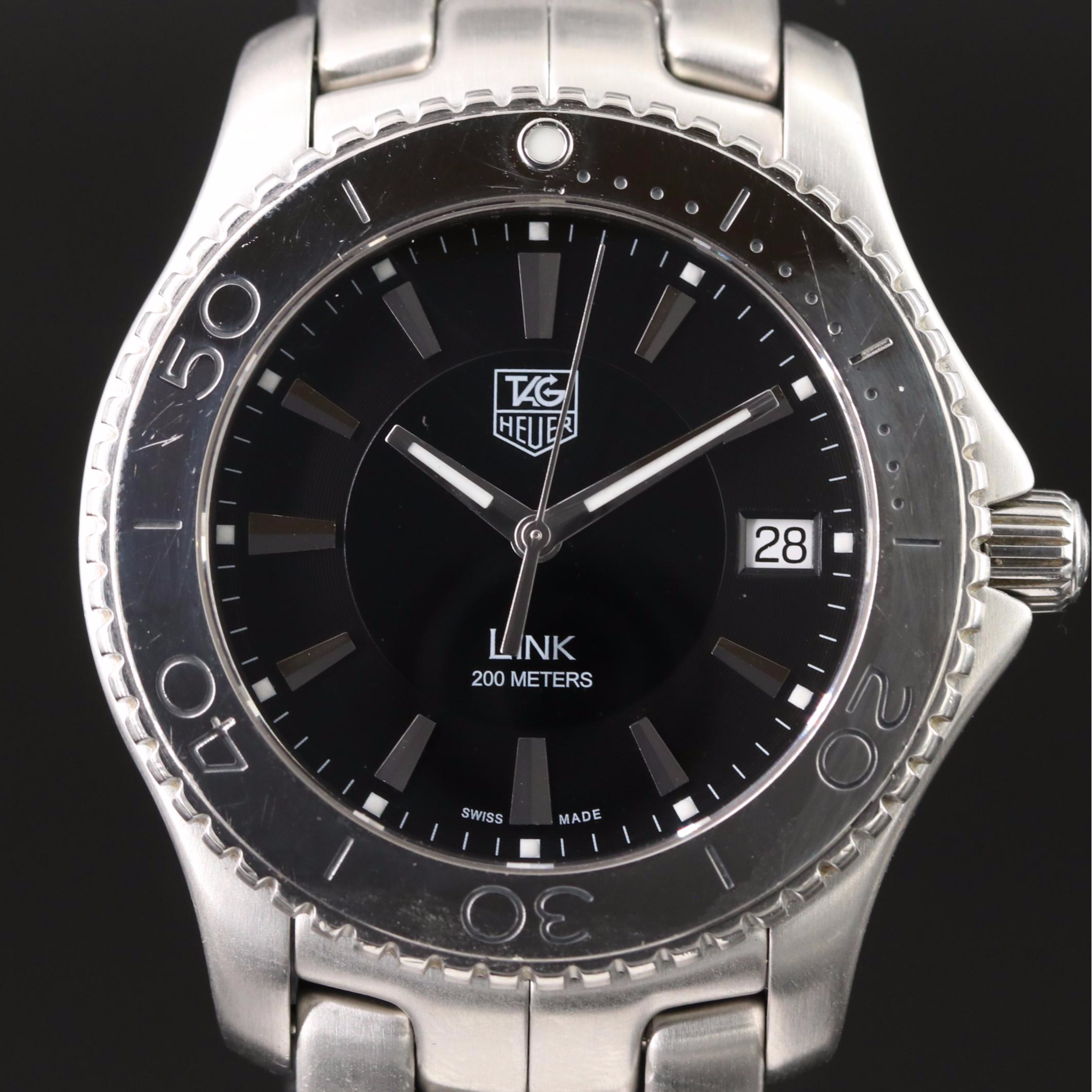 TAG Heuer Link 39mm Black Steel Quartz Watch