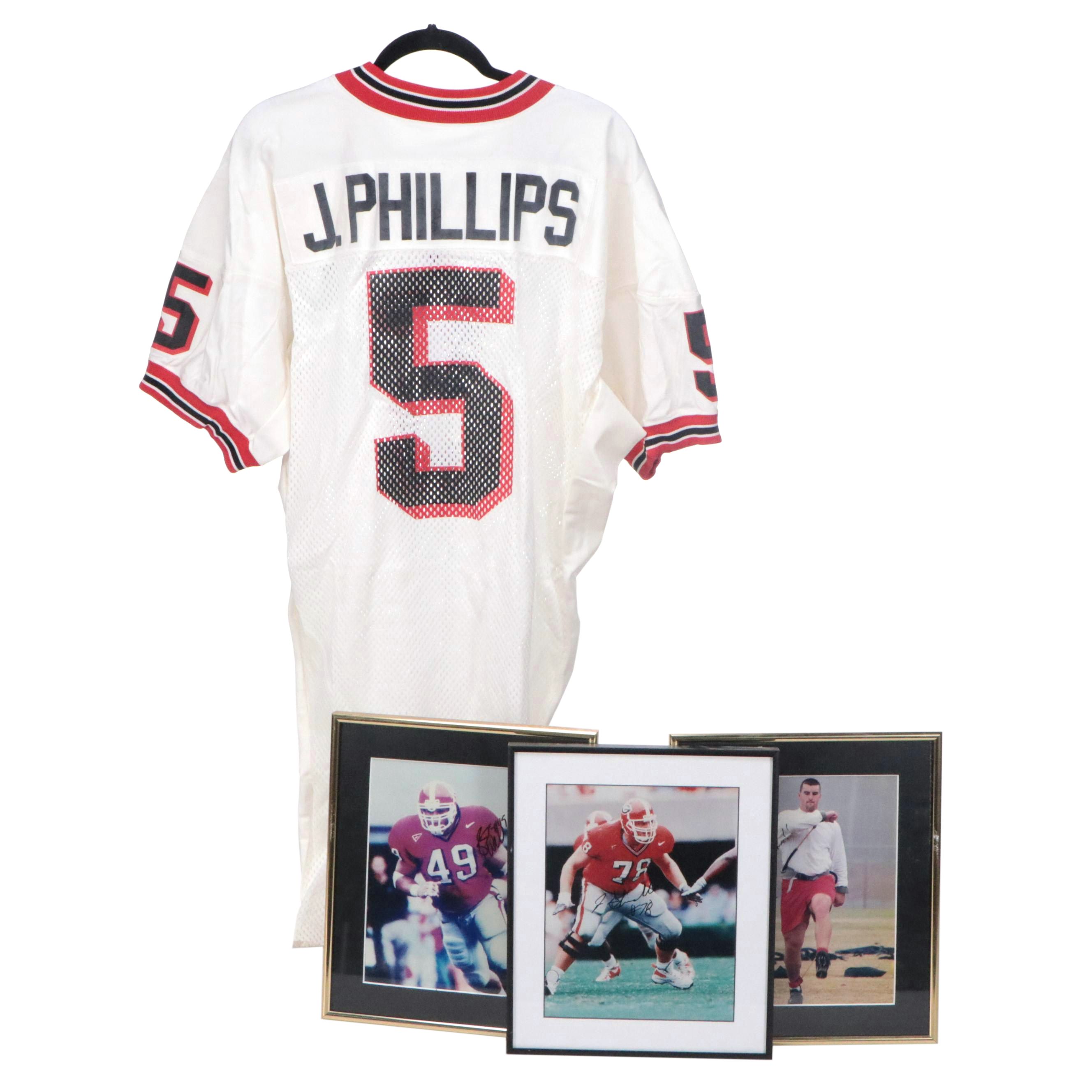 Jermaine Phillips Game Worn University of Georgia Football Jersey with More