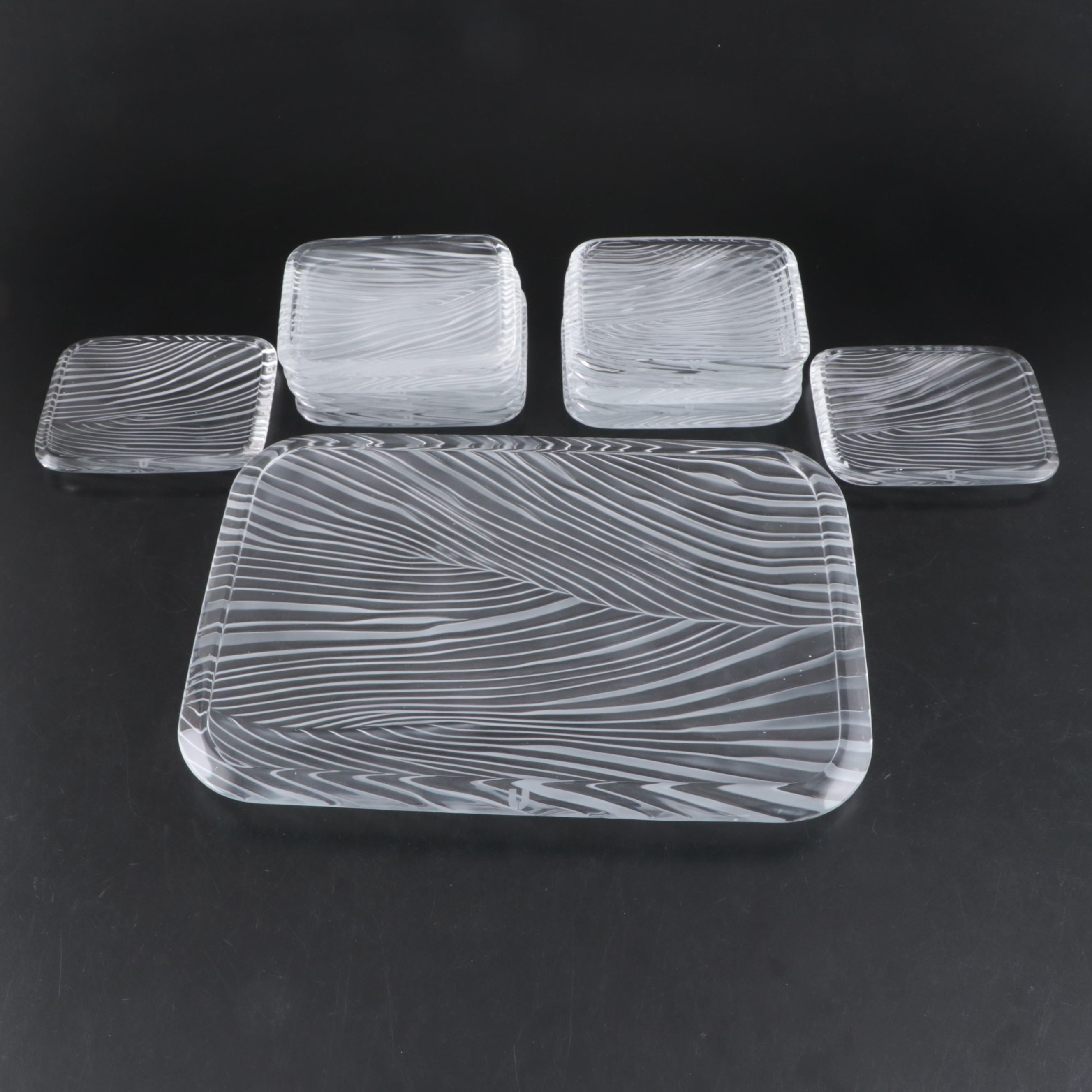 Emanuel Ungaro for Sasaki Crystal Platter and Plates