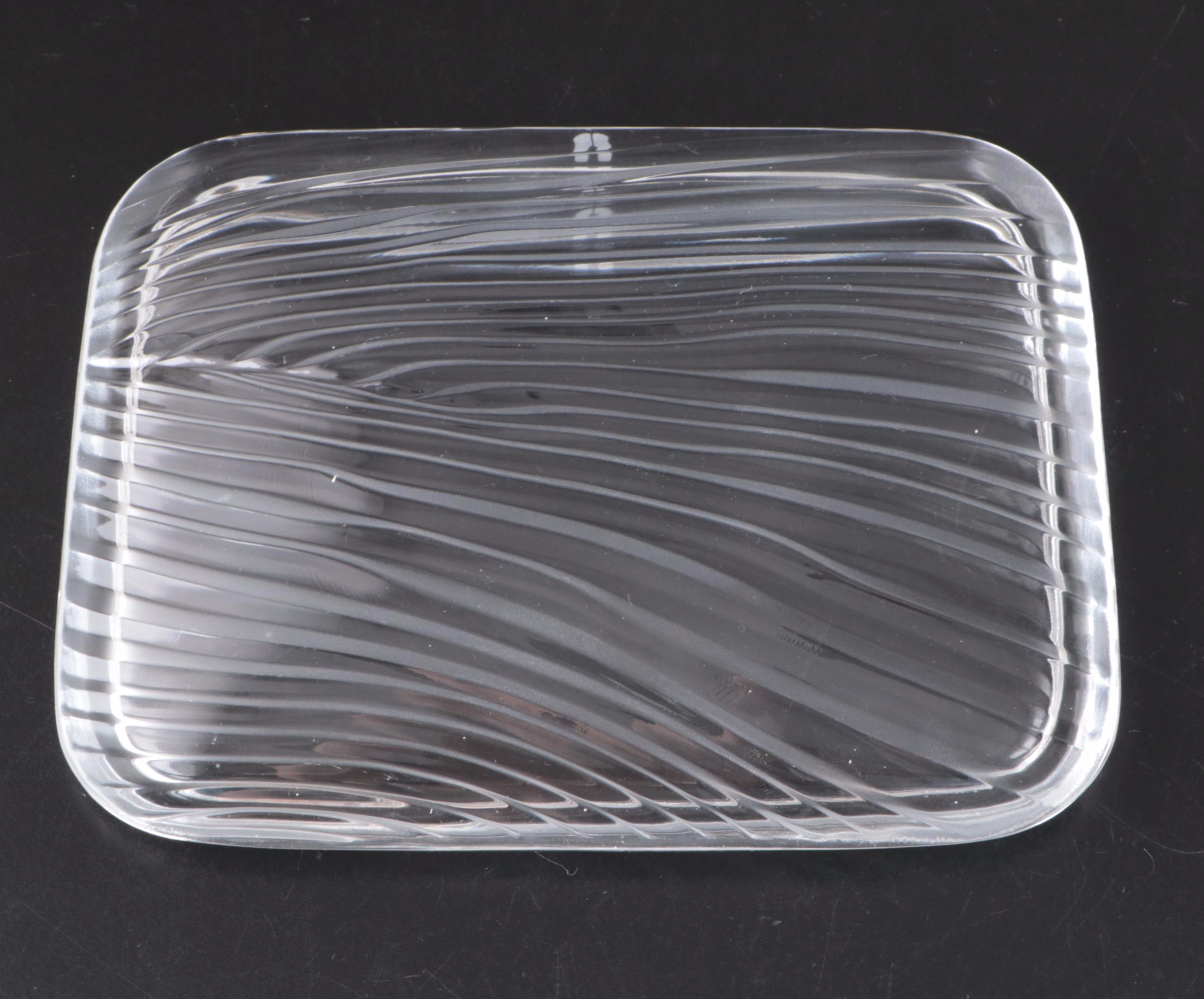 Emanuel Ungaro for Sasaki Crystal Platter and Plates