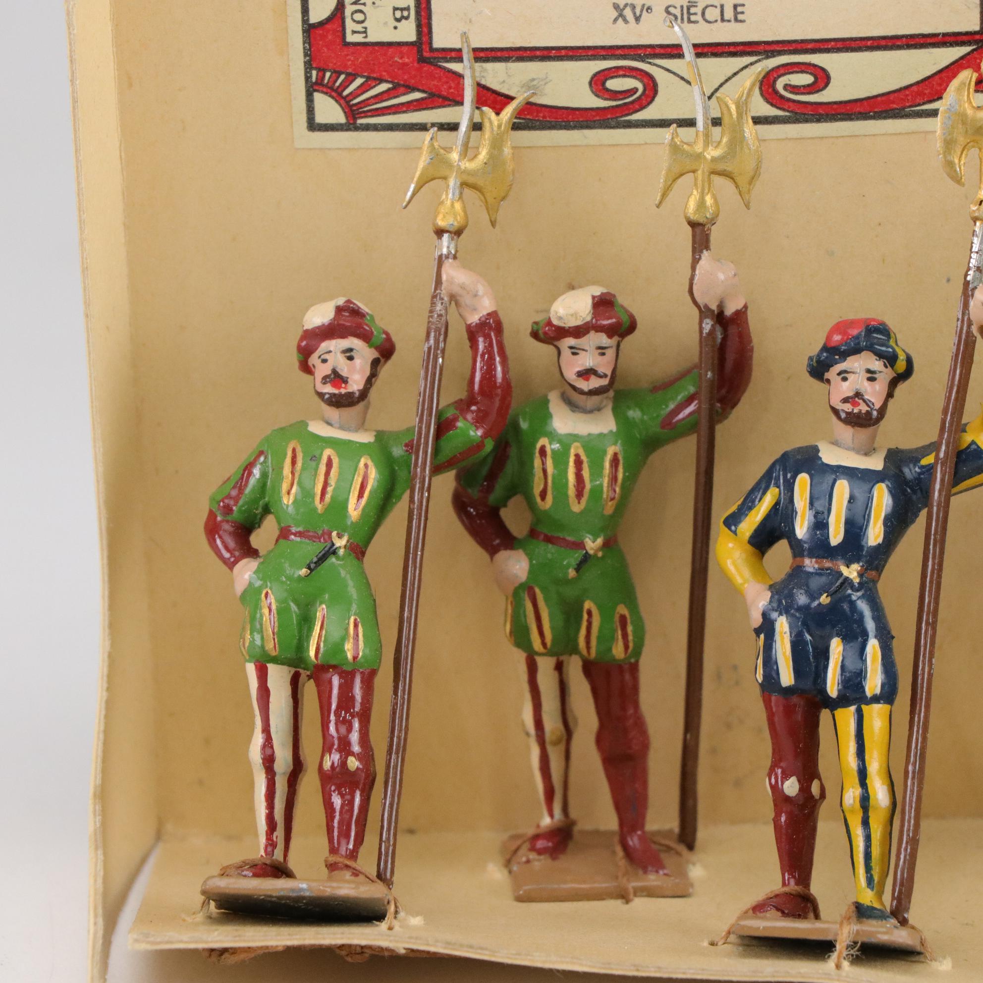 Hand-Painted "Hallebardiers" & Other Diecast Soldier Figurines