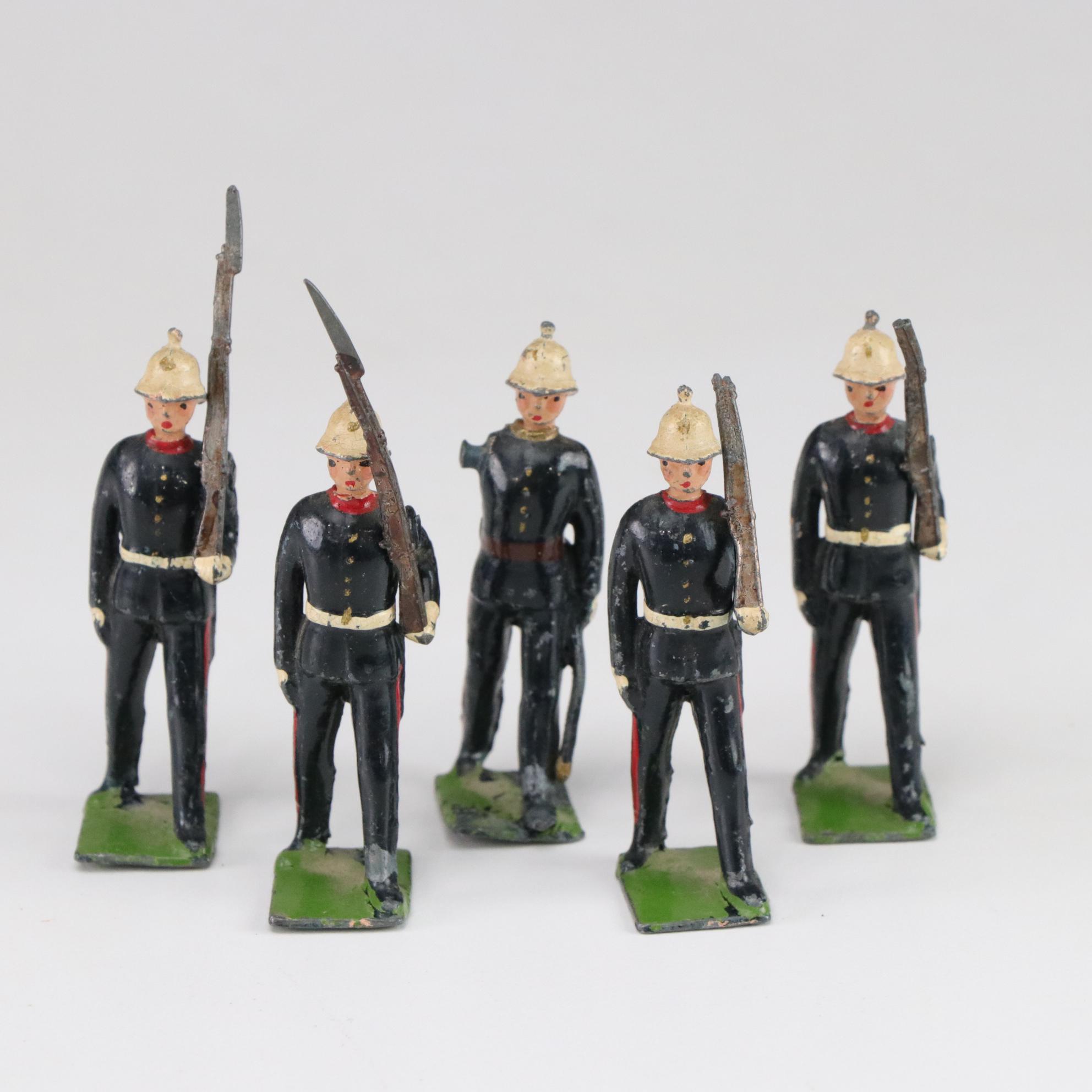 Hand-Painted "Hallebardiers" & Other Diecast Soldier Figurines