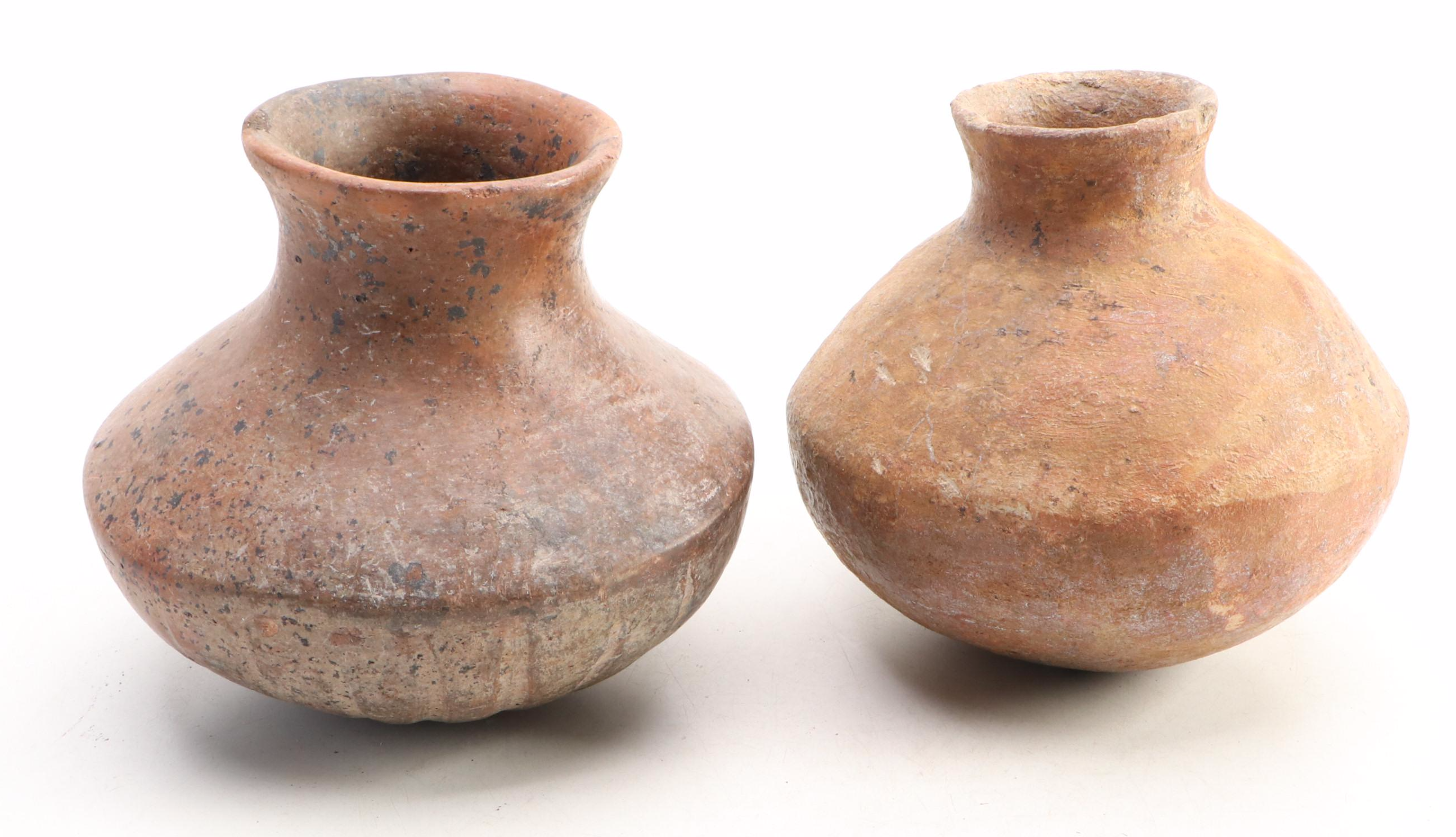 Pre-Columbian and Other South American Earthenware Pottery Vessels