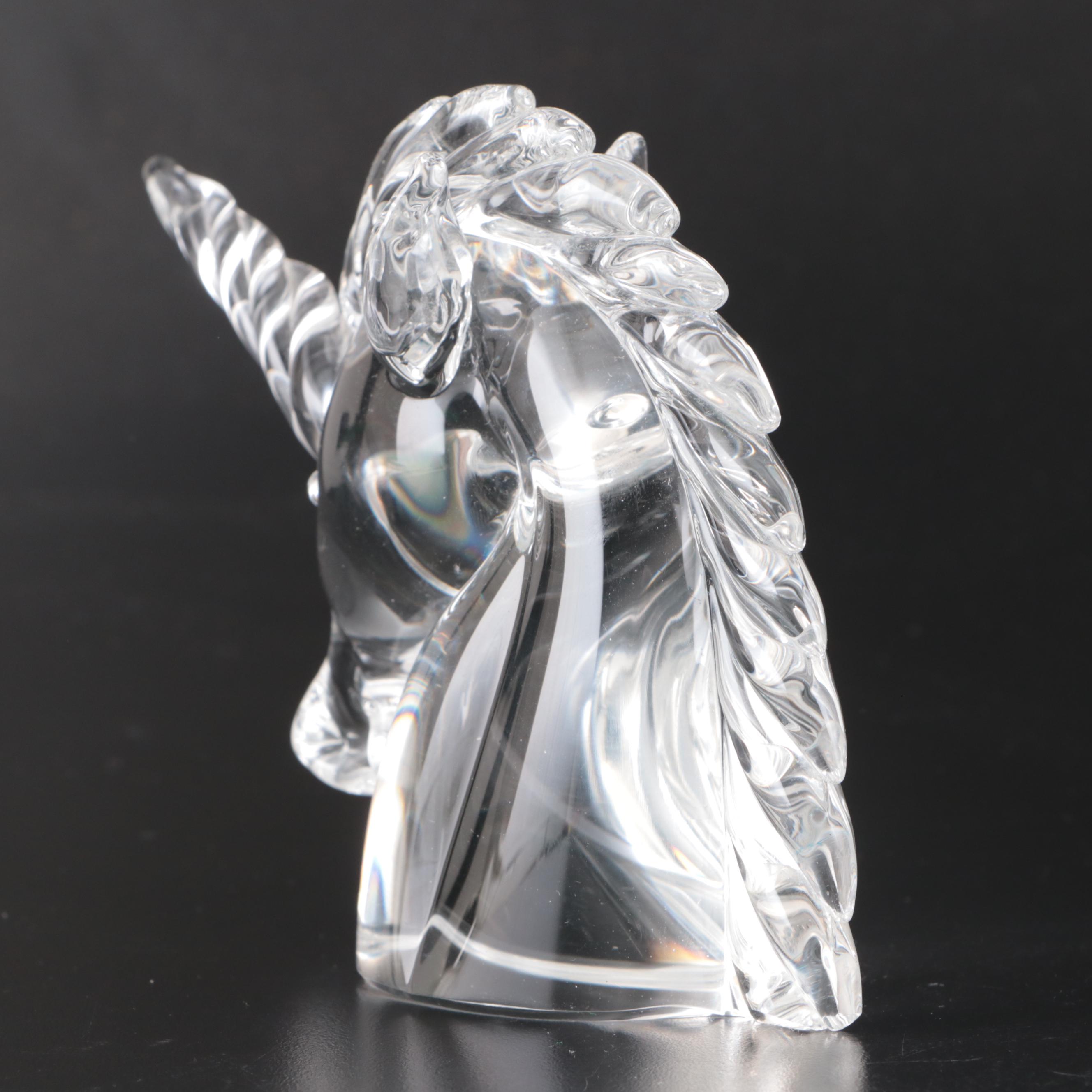 Cartier Crystal Unicorn Bust with Other Animal Figurine
