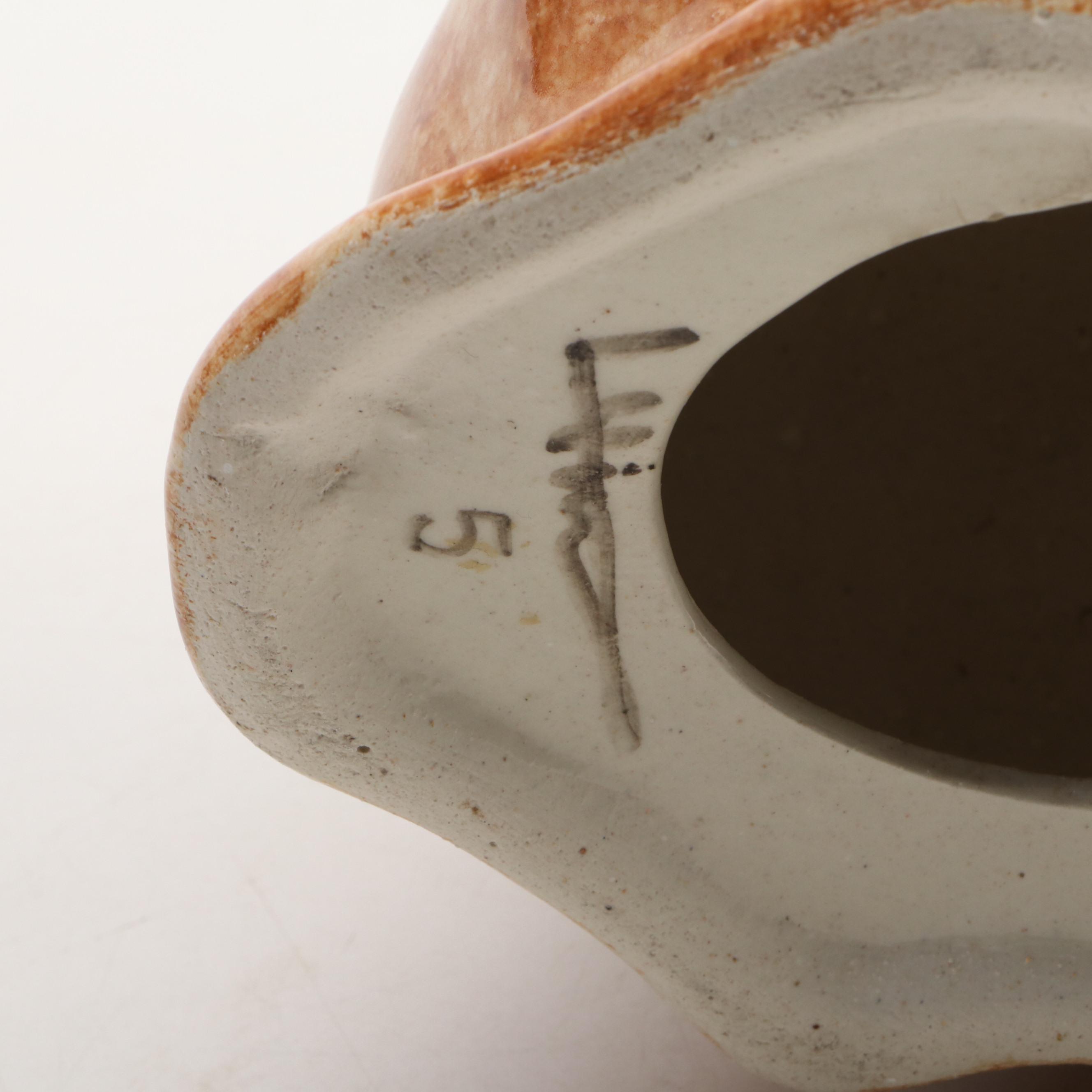 Winstanley Pottery Ceramic Orange and Tabby Cats