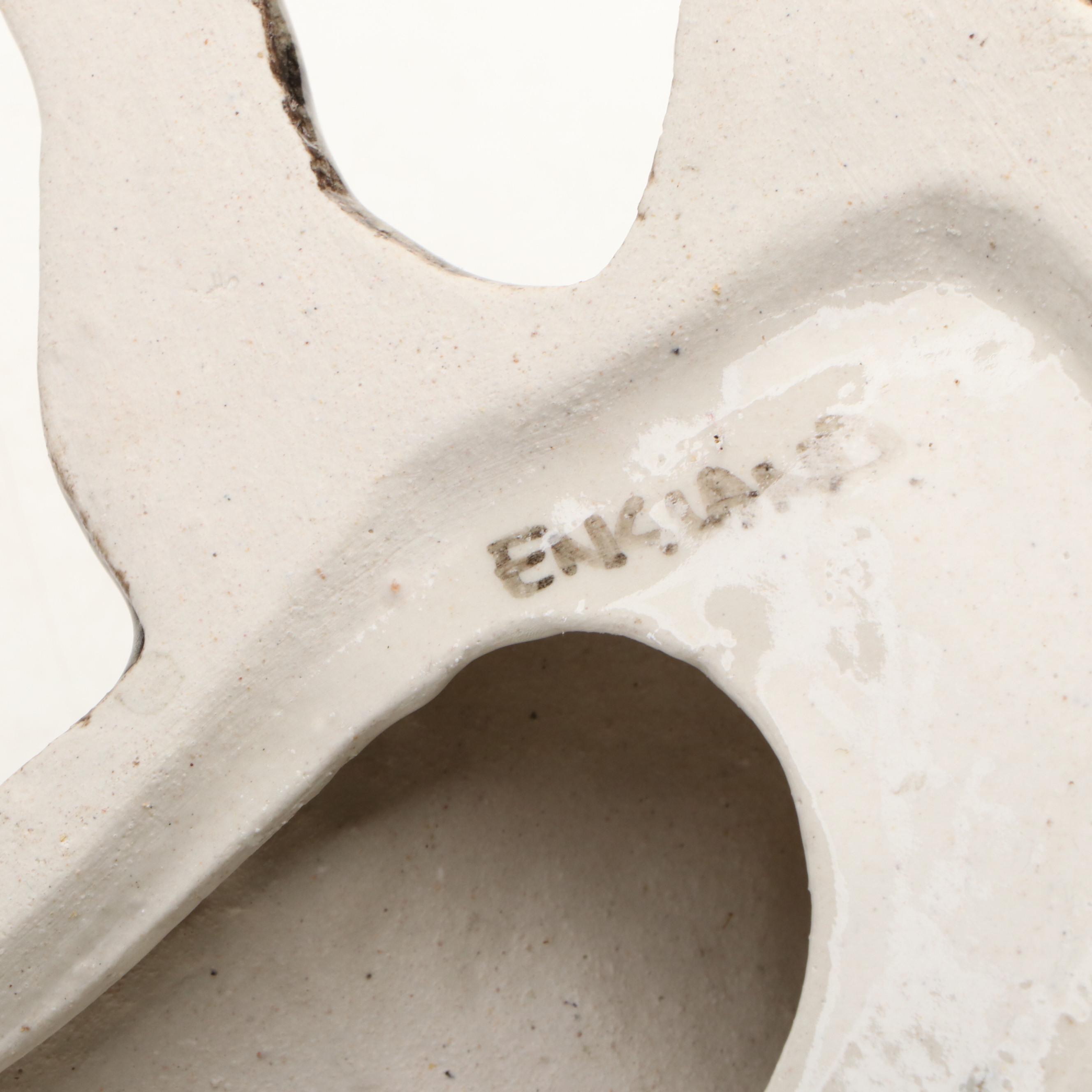 Winstanley Pottery Ceramic Orange and Tabby Cats