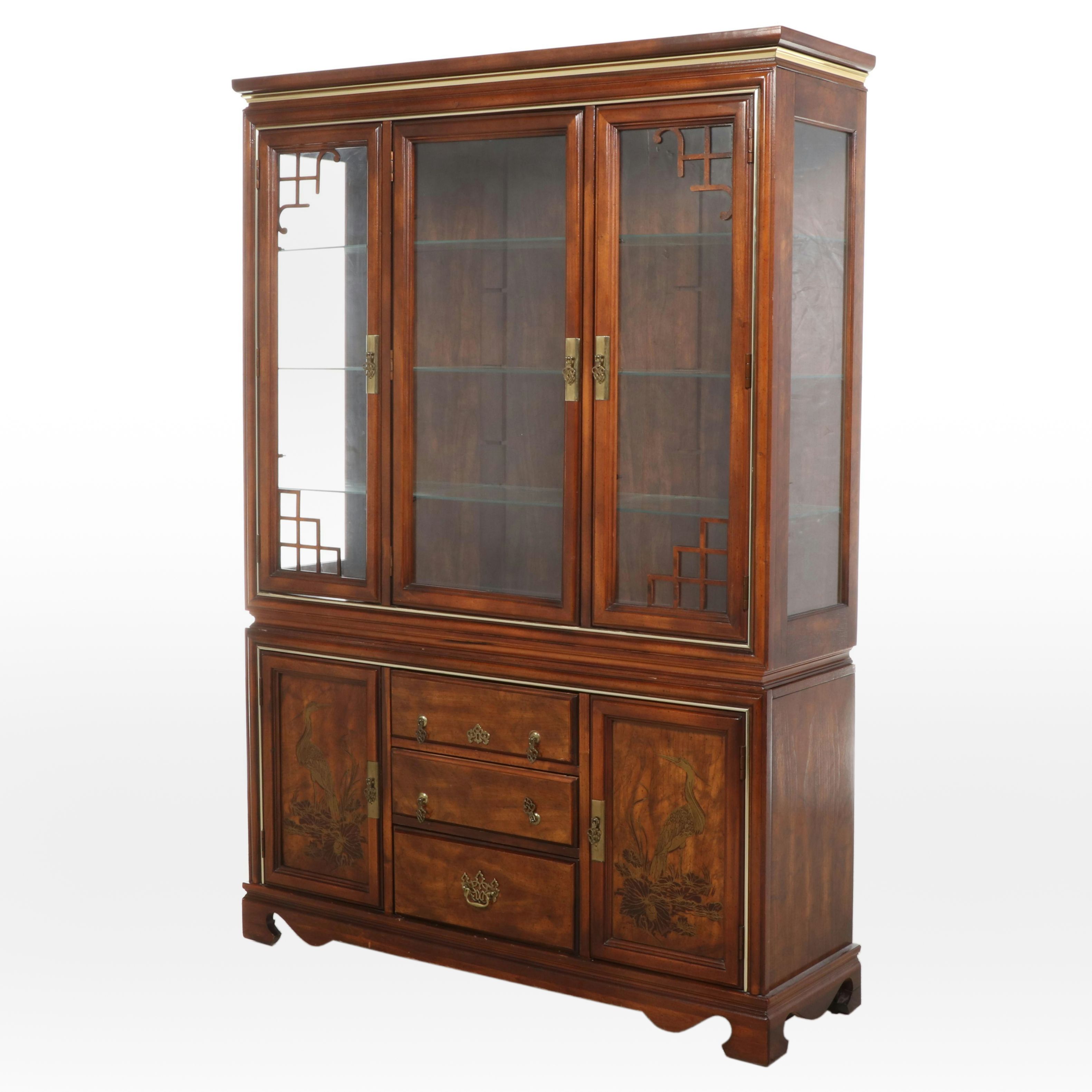 DU Decorators Heritage Collection Chinese Style Mahogany China Cabinet