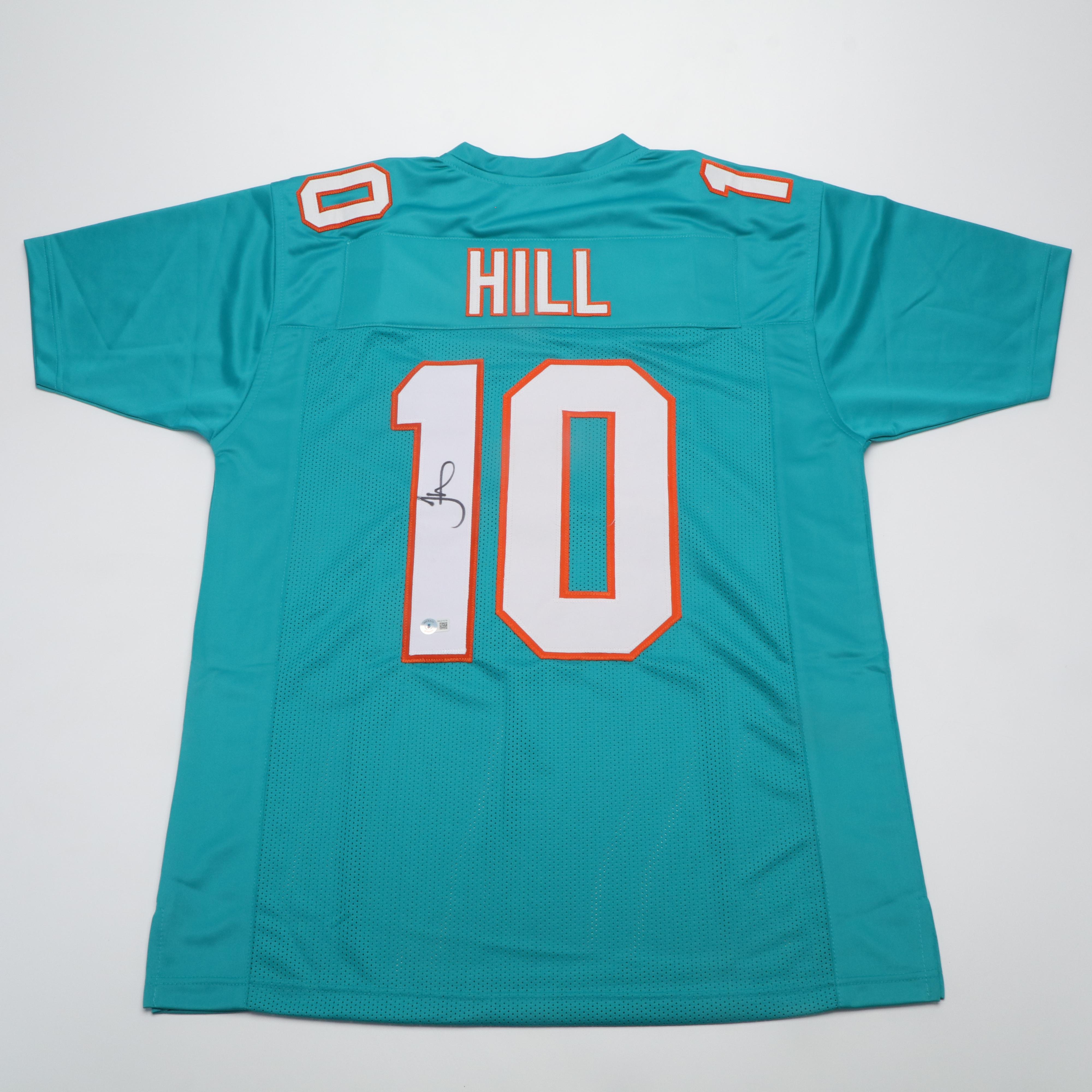 Tyreek Hill Signed Miami Dolphins Football Jersey, Beckett