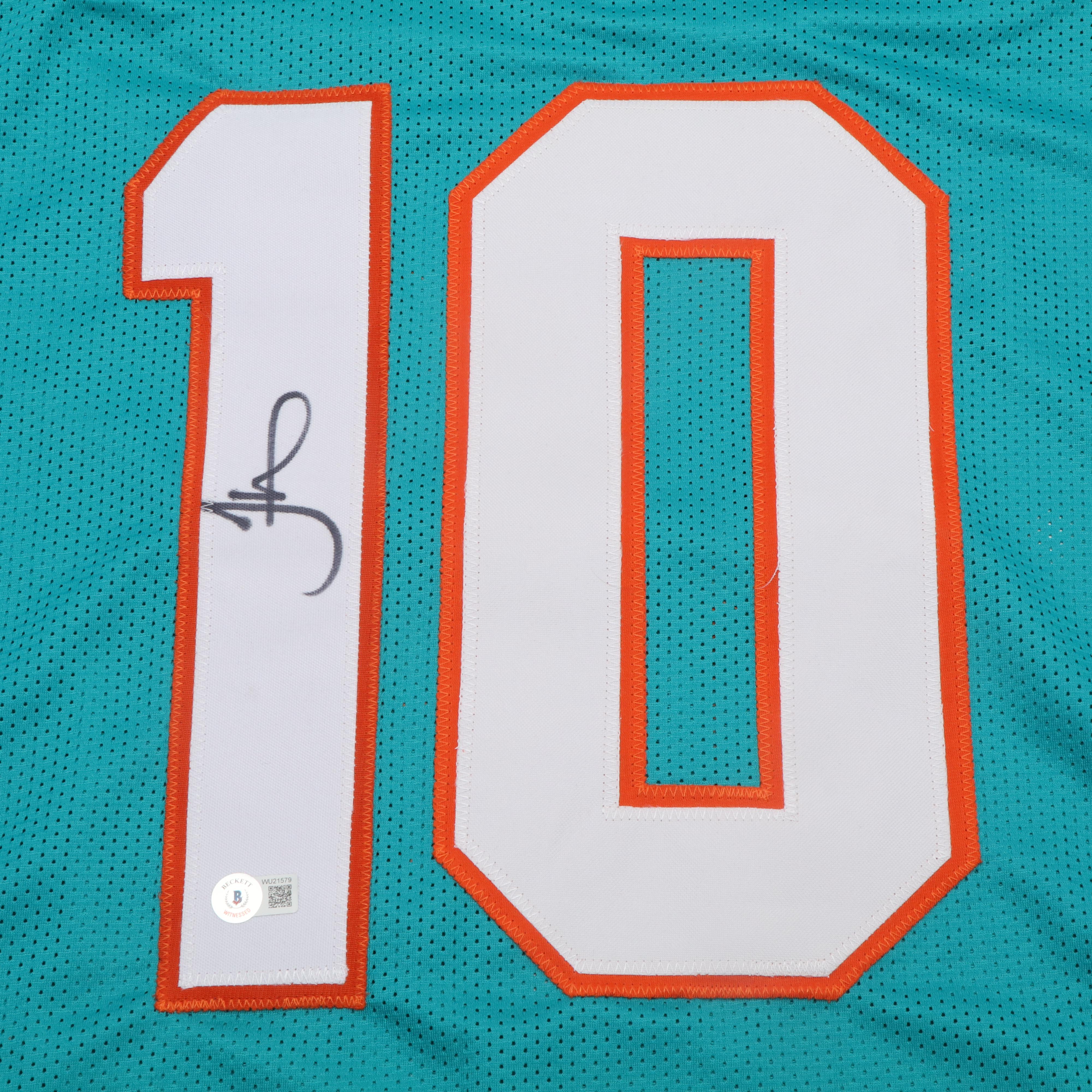 Tyreek Hill Signed Miami Dolphins Football Jersey, Beckett
