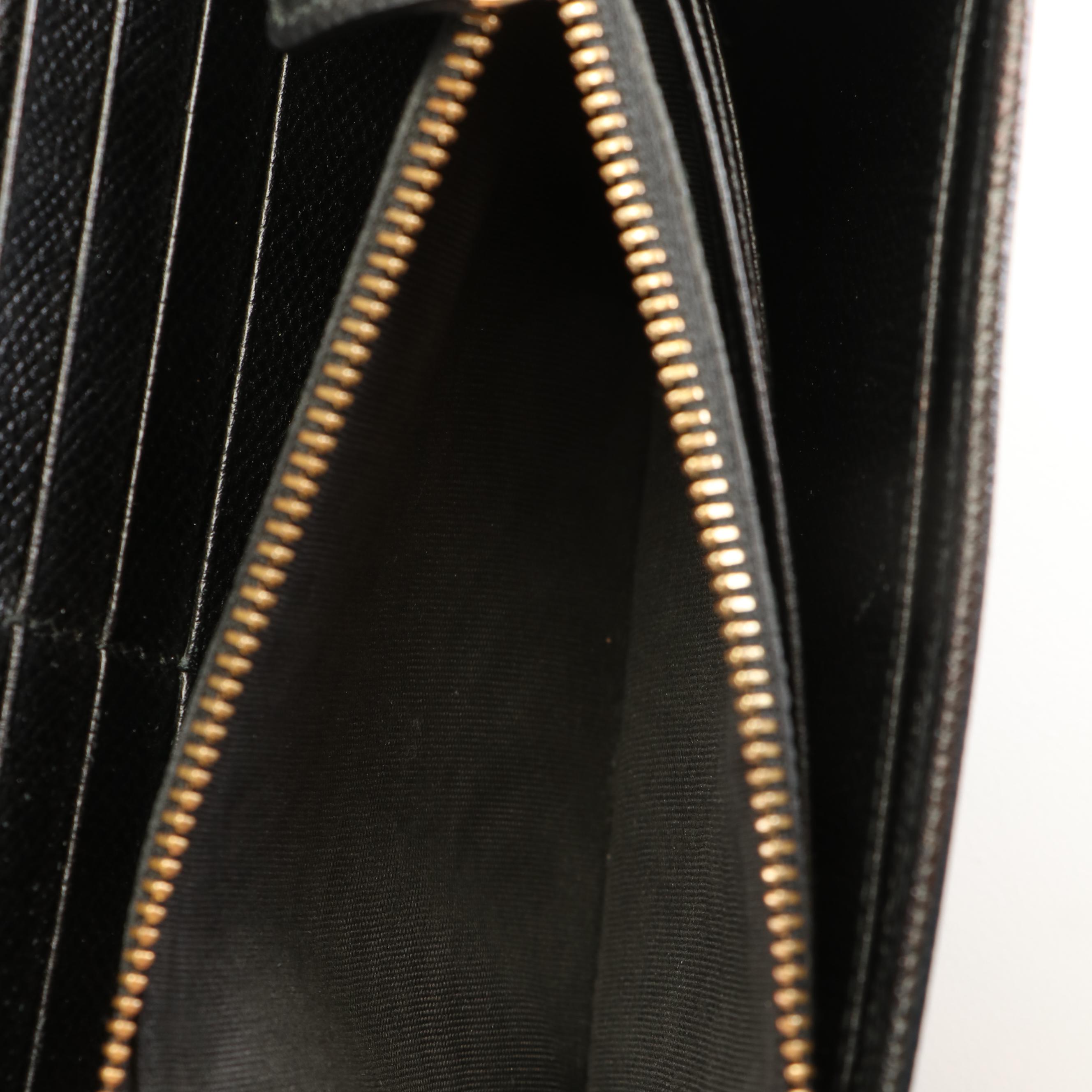 Salvatore Ferragamo Gancini Continental Wallet in Black Leather