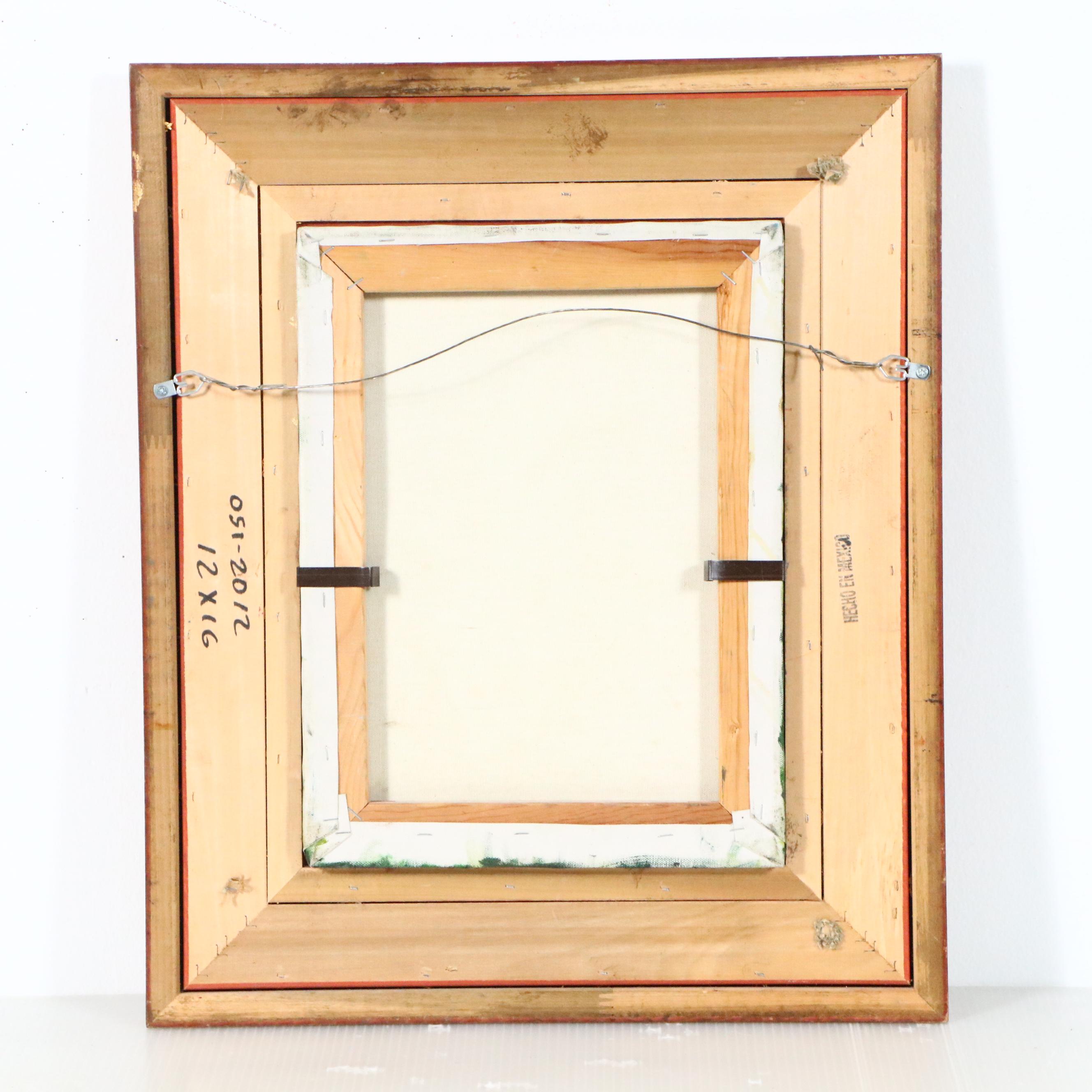 Celine Oil Painting After James Tissot "In The Greenhouse"