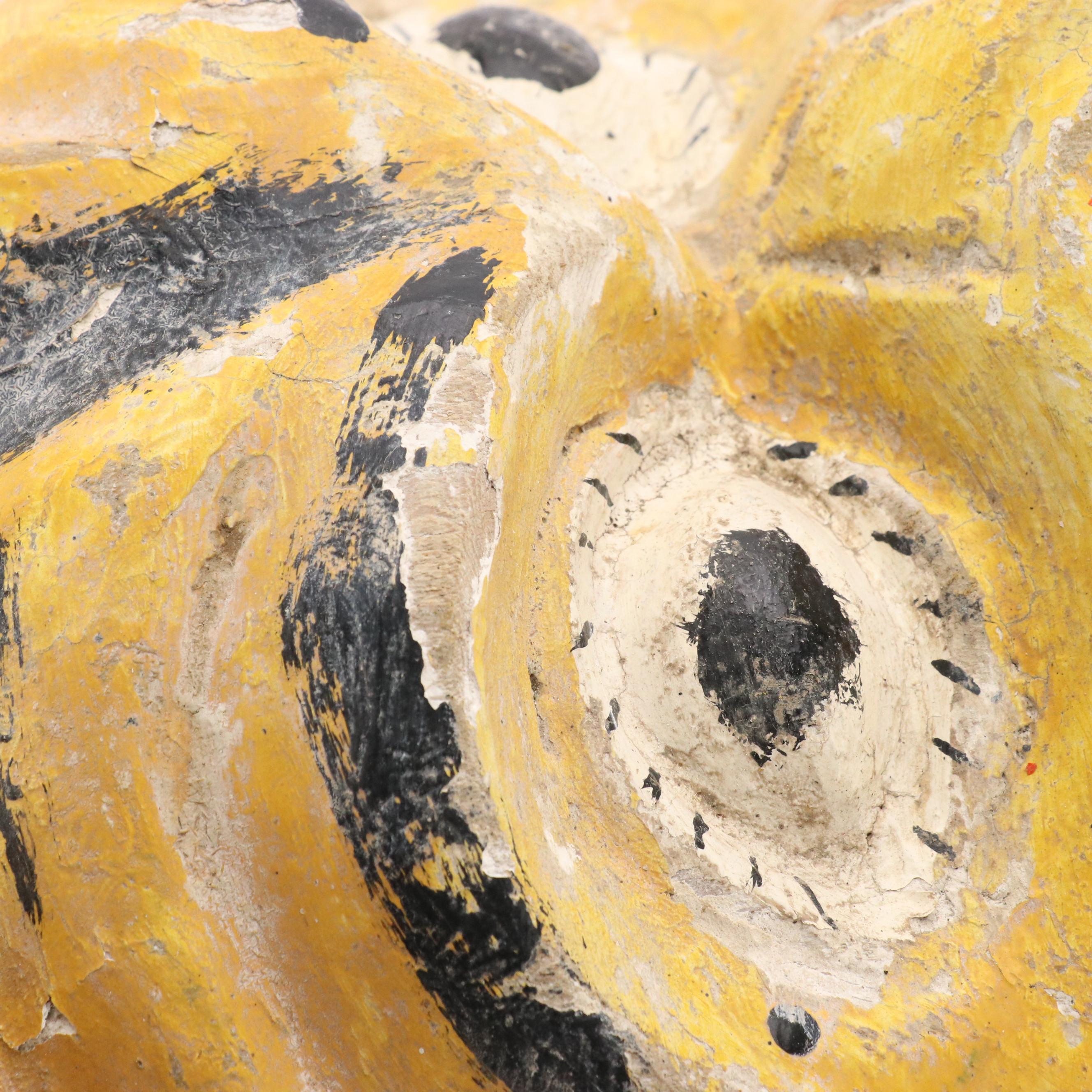 South American Carnival Carved Wood Tiger Mask