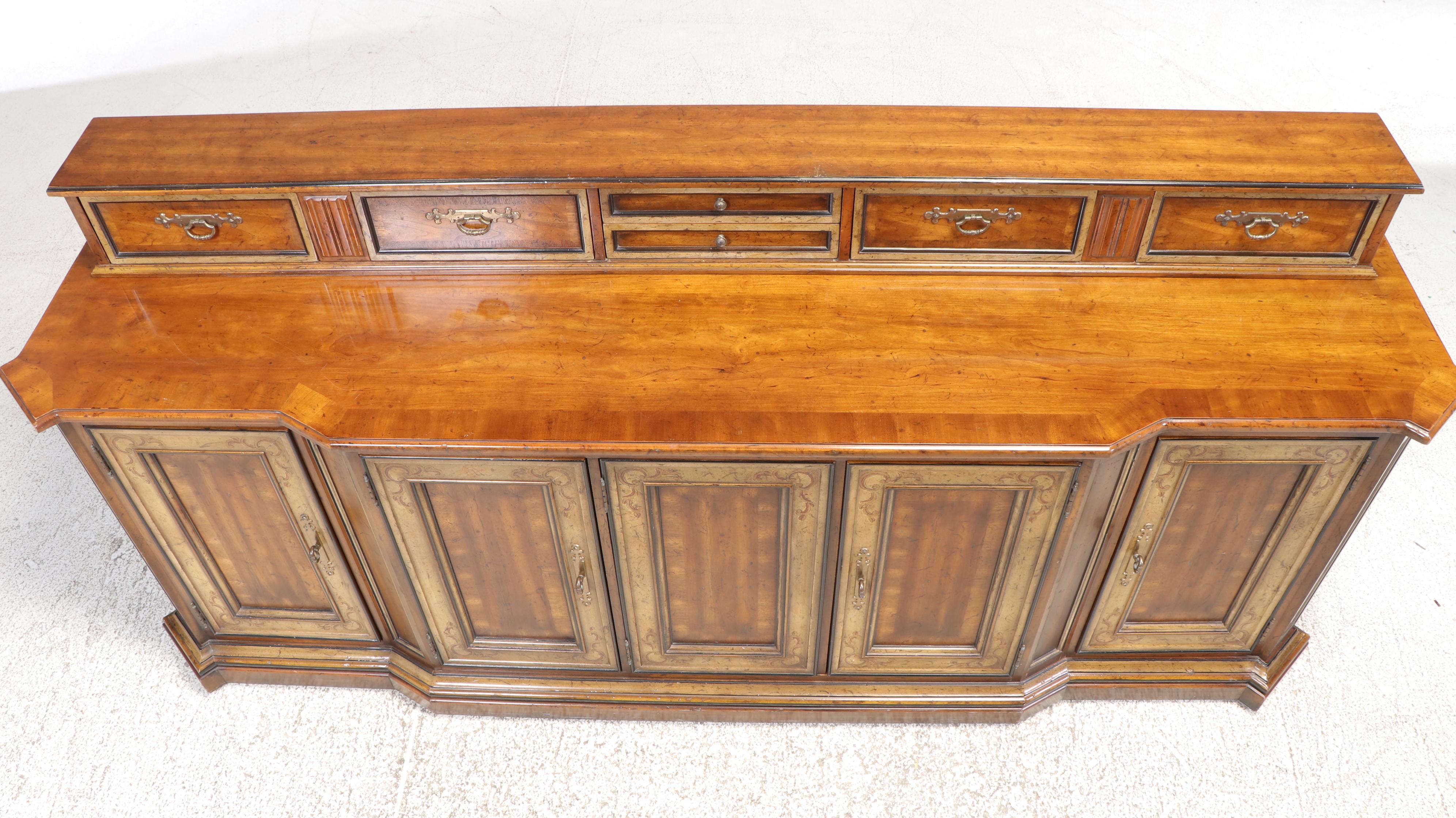 Drexel Heritage "Sketchbook" Cherrywood, Paint-Decorated, and Parcel Gilt Buffet