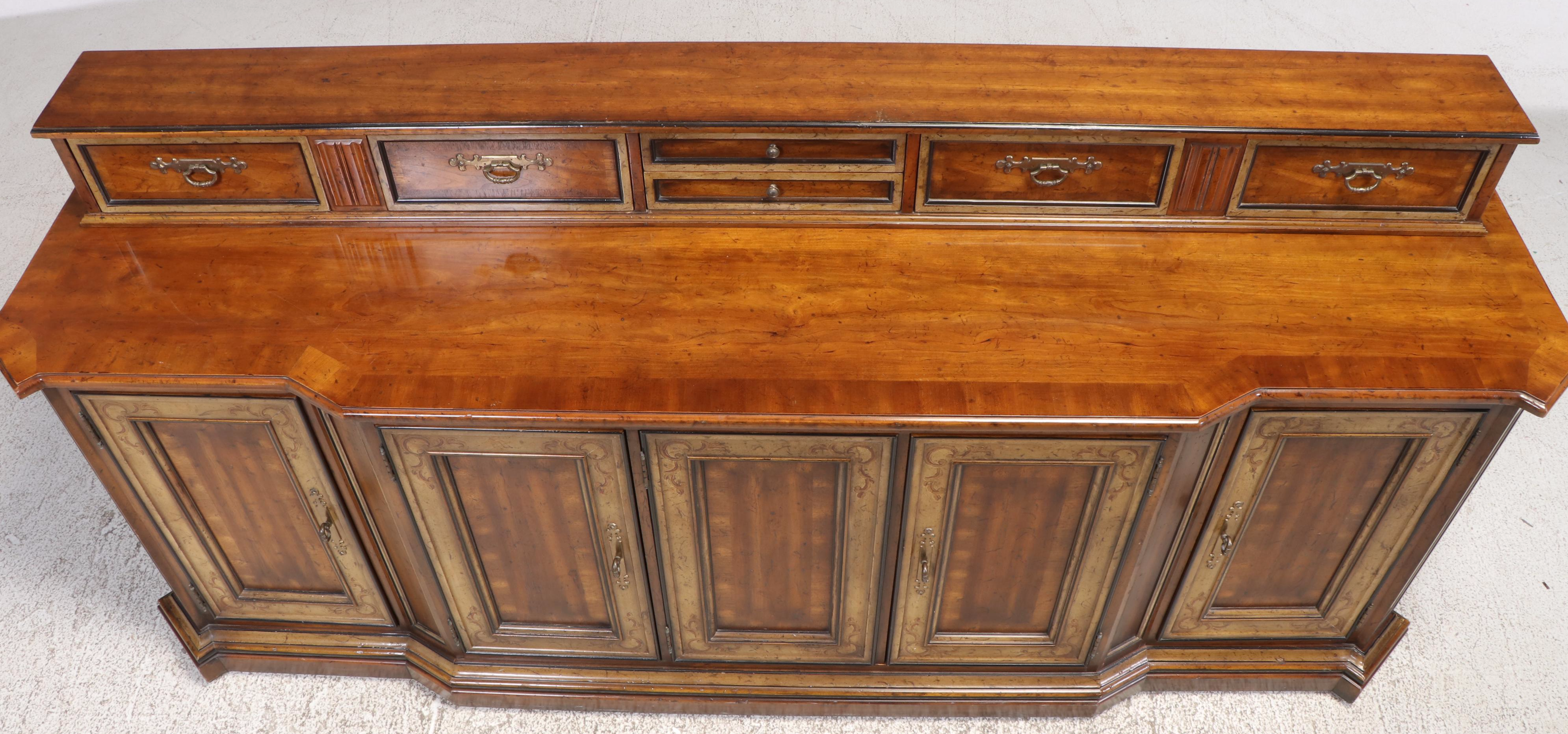 Drexel Heritage "Sketchbook" Cherrywood, Paint-Decorated, and Parcel Gilt Buffet