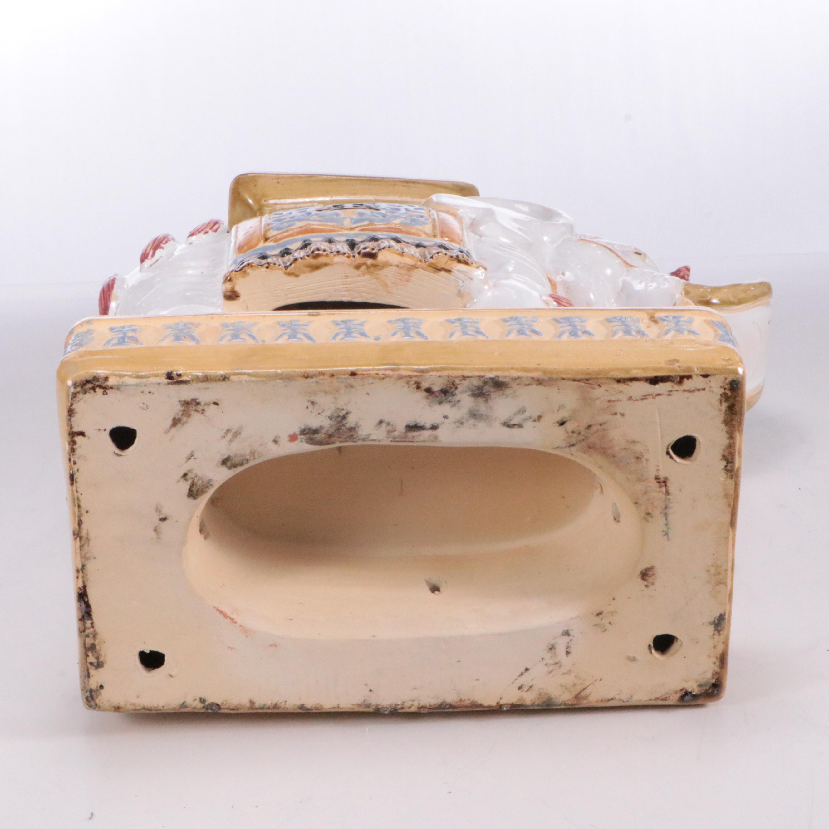 Chinese Style Ceramic Elephant Side Table