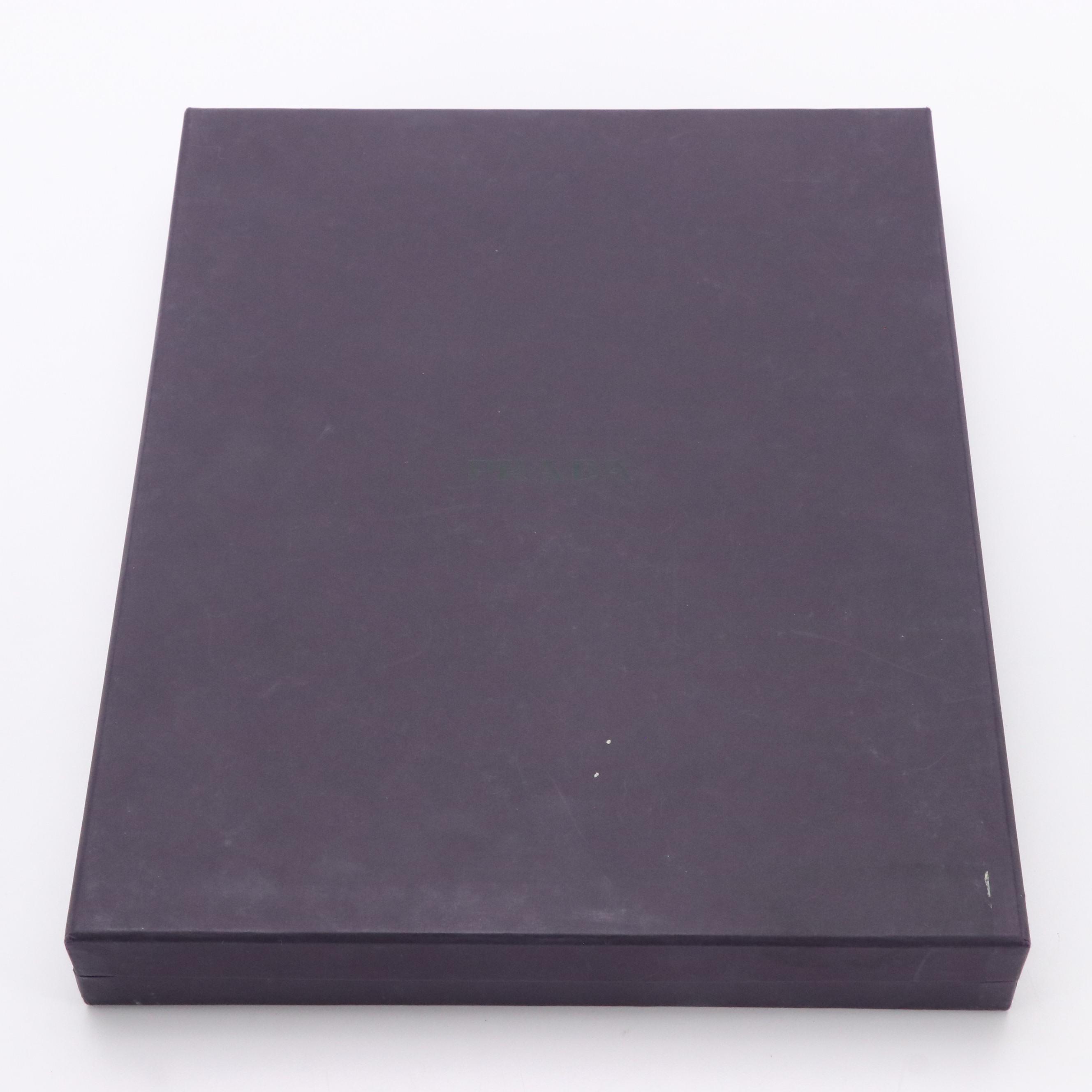 Prada Navy Blue Cluster Beaded Statement Necklace with Box