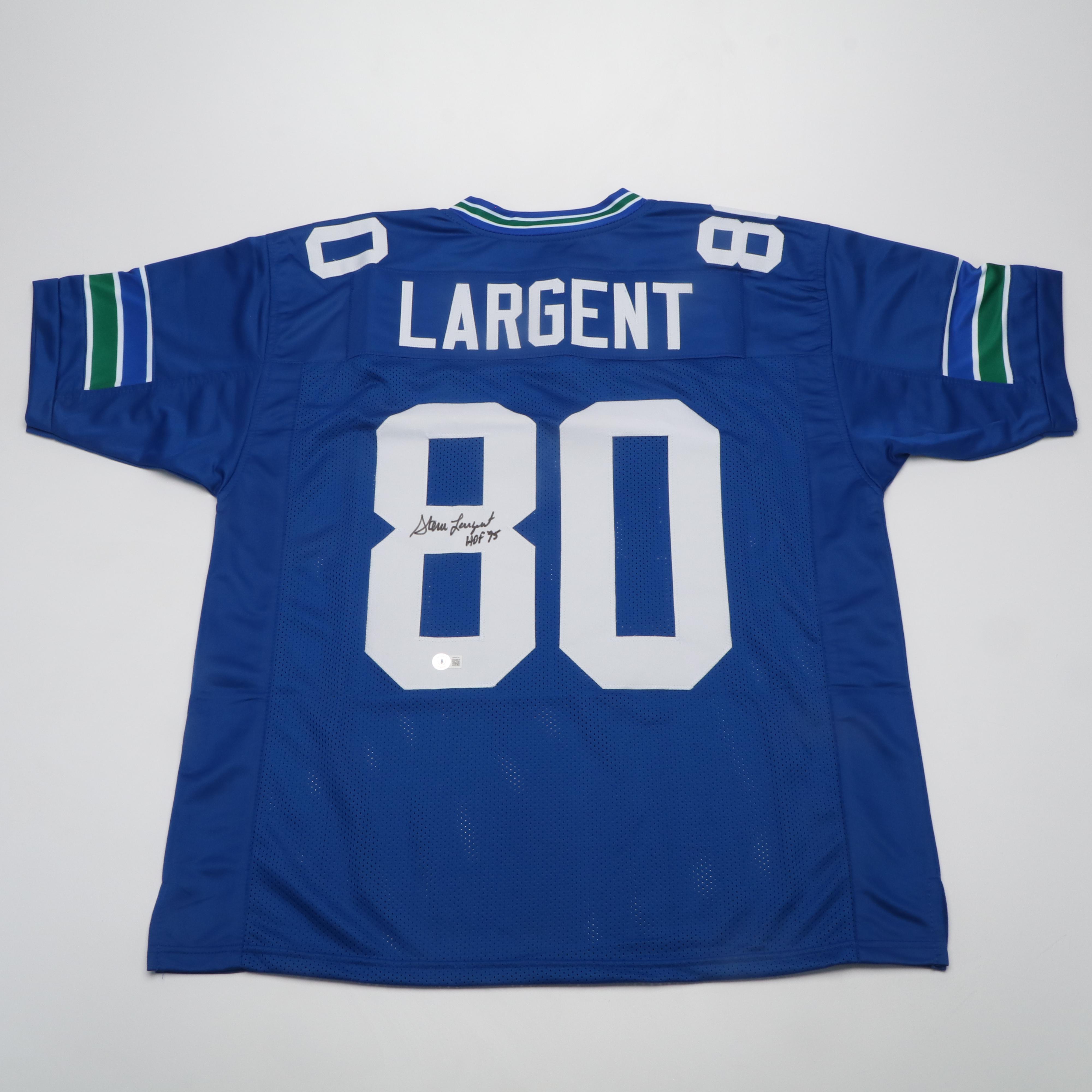 Steve Largent Signed “HOF ‘95” Seattle Seahawks Football Jersey, Beckett