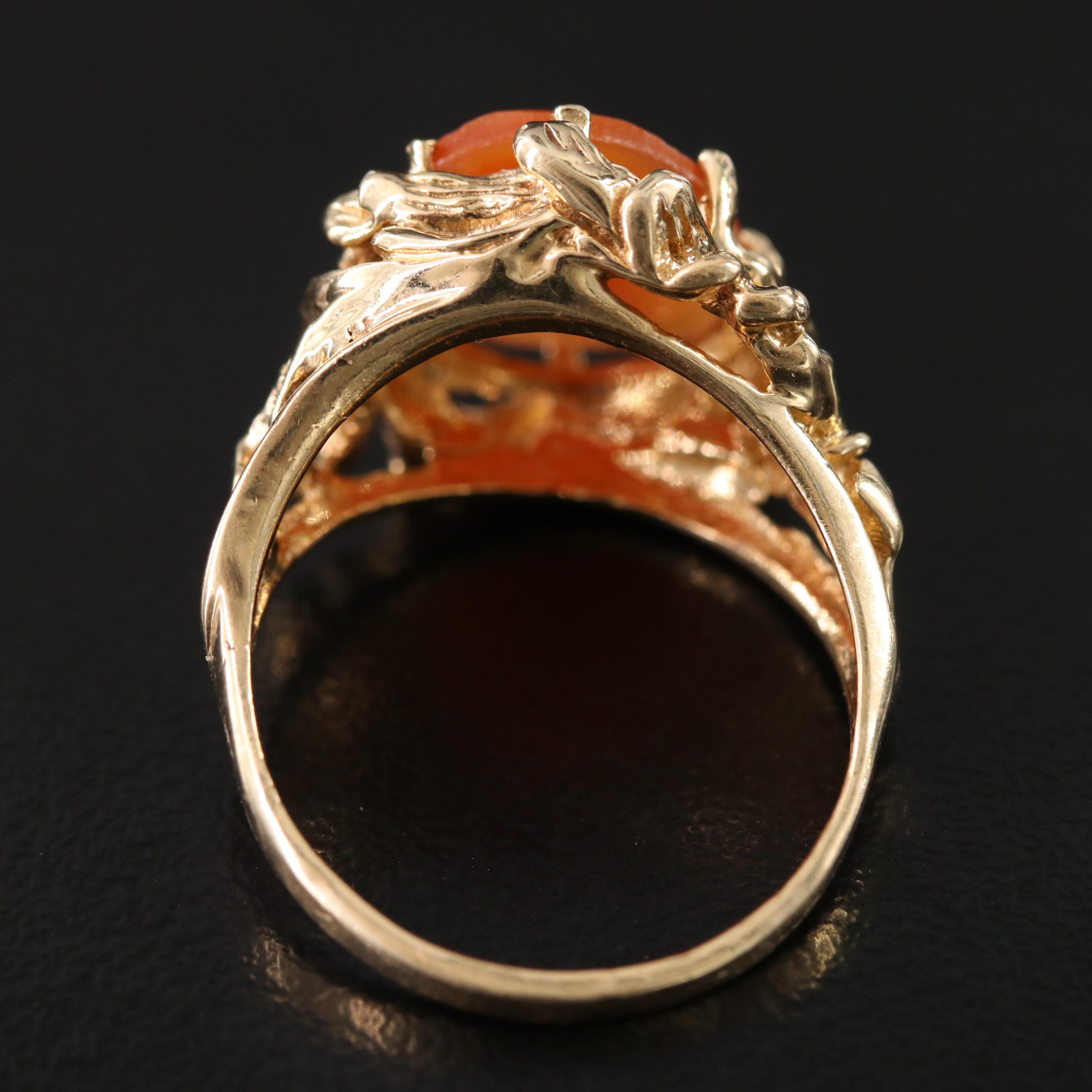 14K Shell Cameo Ring