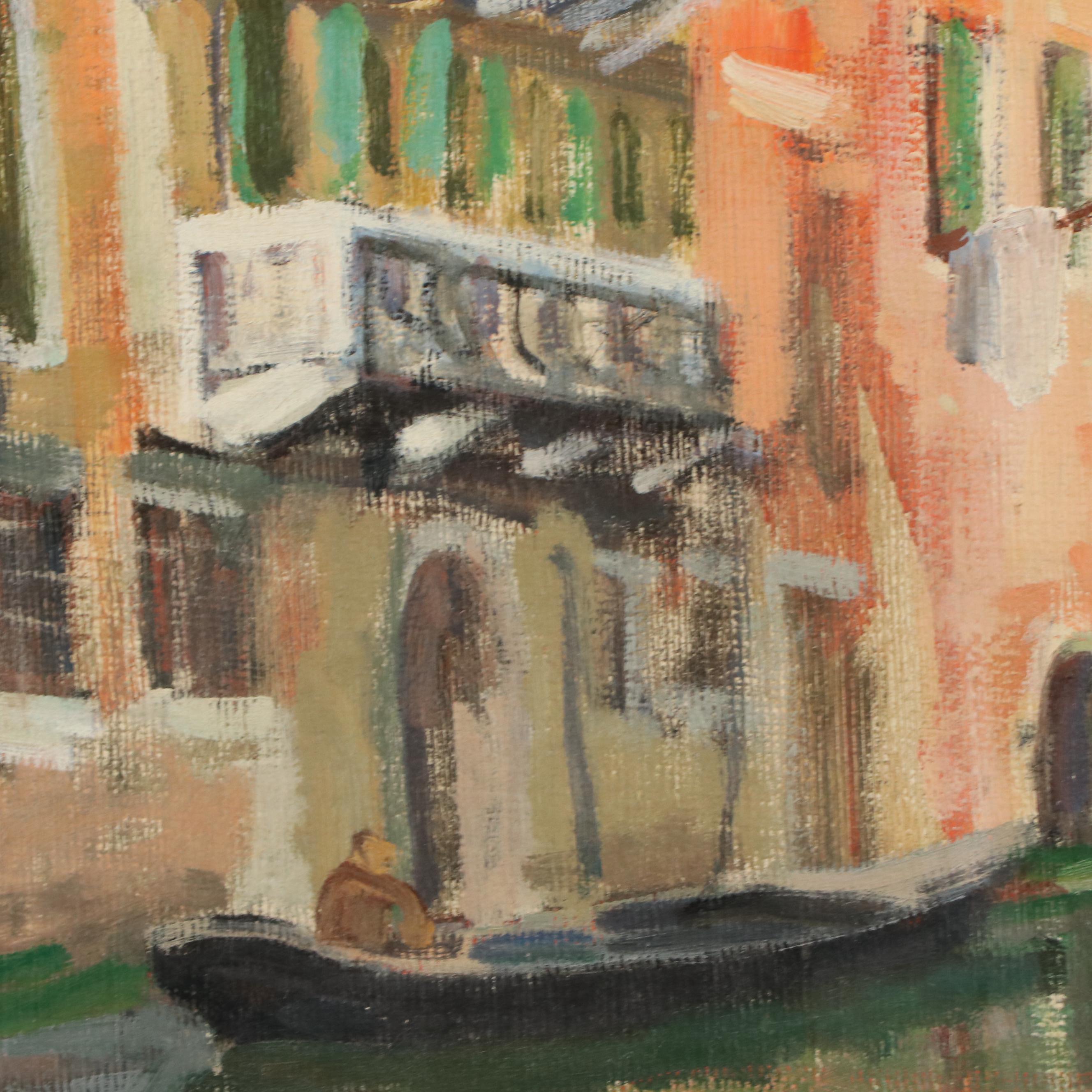 Marco Novati Venetian Oil Painting, 1962