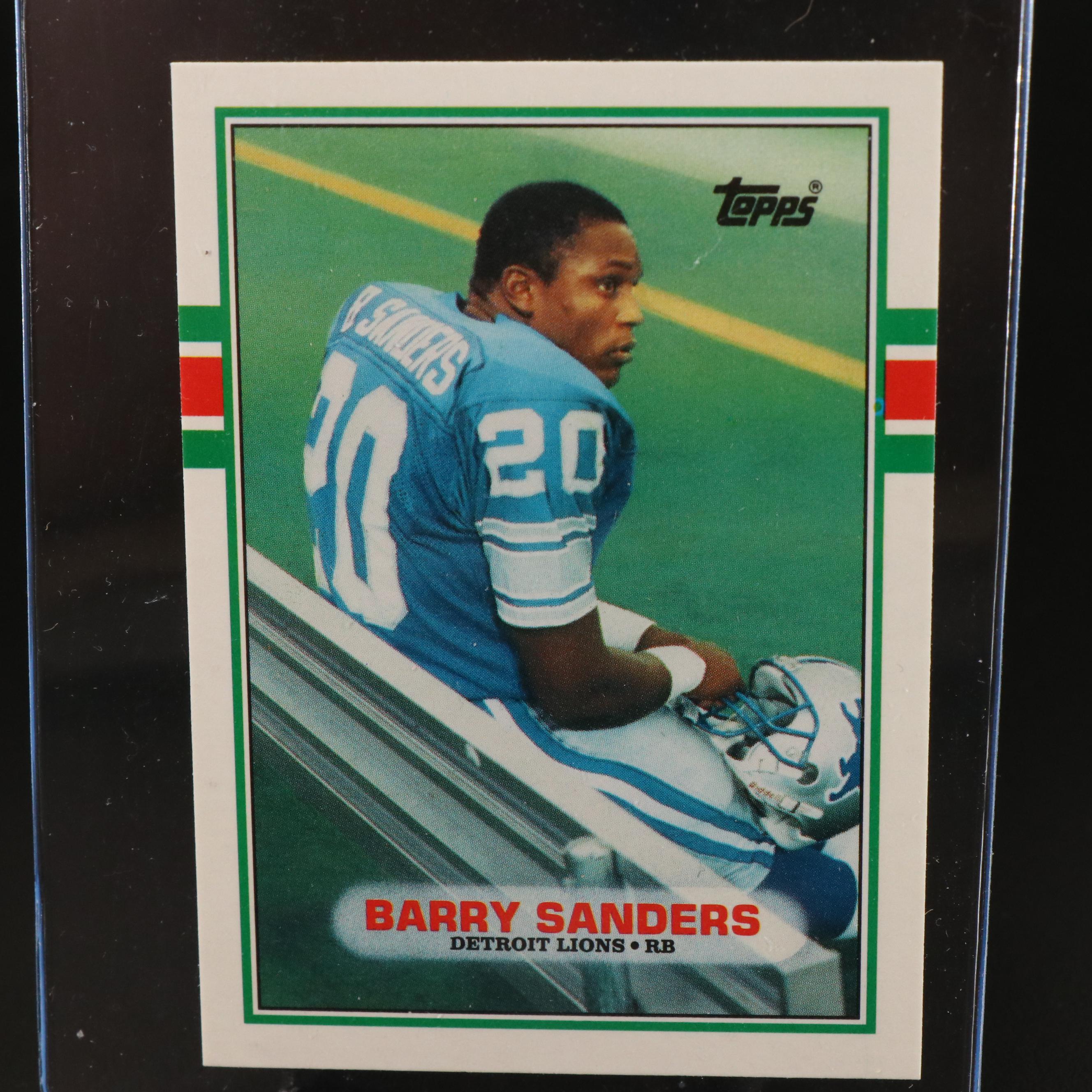 1989 Topps Traded Barry Sanders Detroit Lions Rookie Football Card