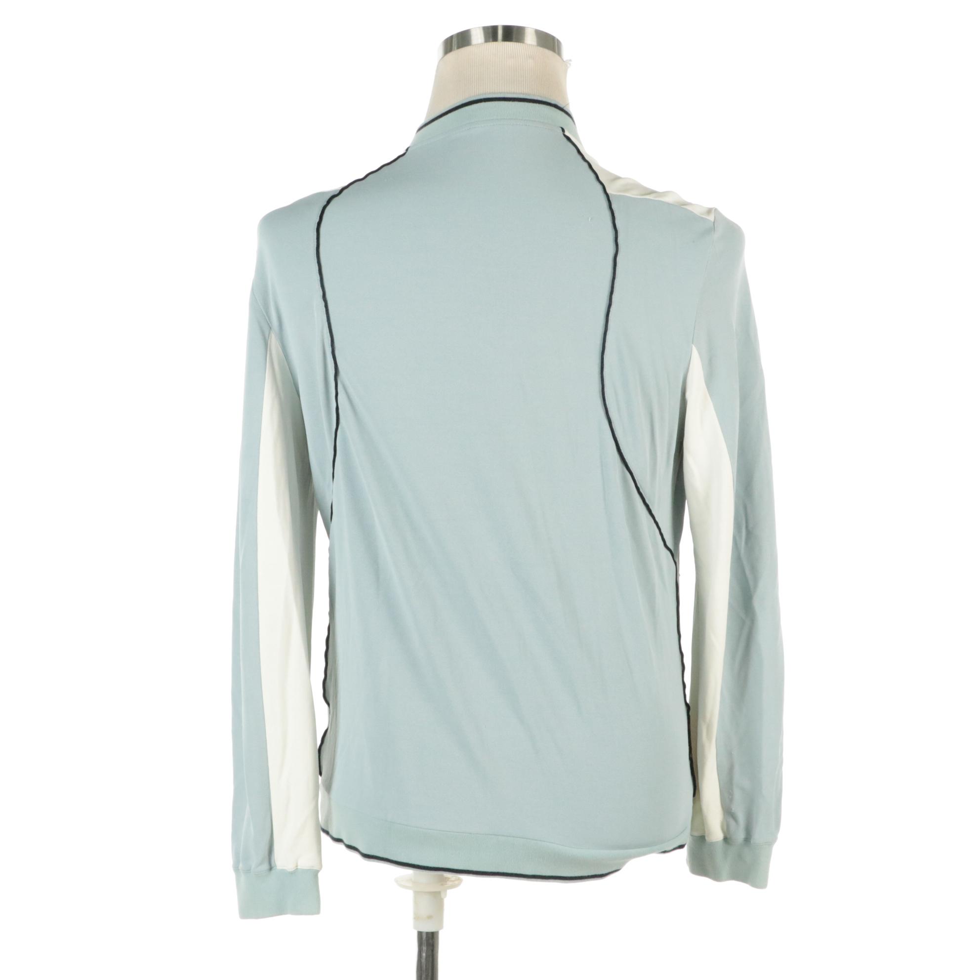 Men's Prada Sport Faded Blue Viscose Blend Zipper-Front Jacket