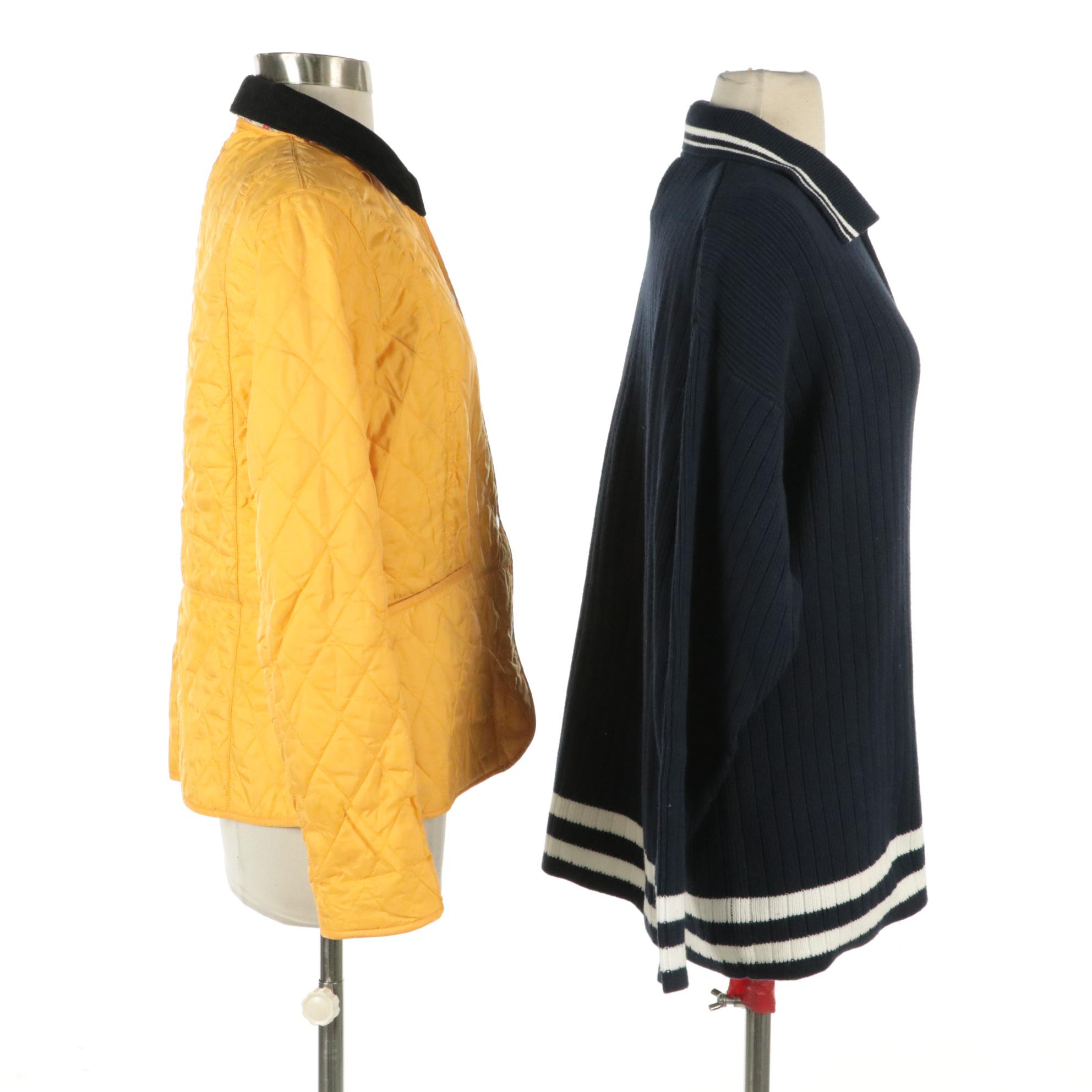 The Disney Store Winnie the Pooh Pullover with Barbour Yellow Quilted Jacket