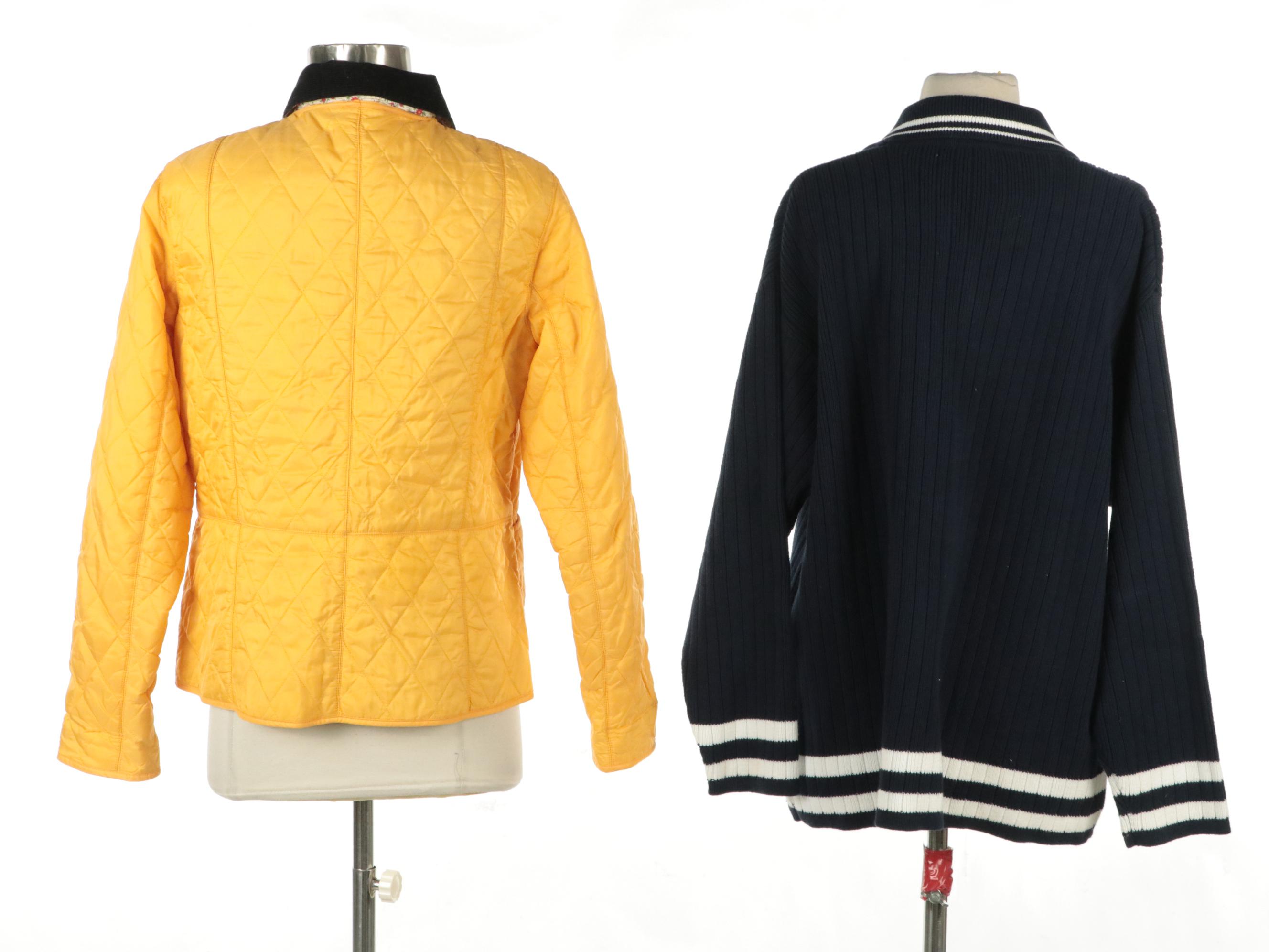 The Disney Store Winnie the Pooh Pullover with Barbour Yellow Quilted Jacket