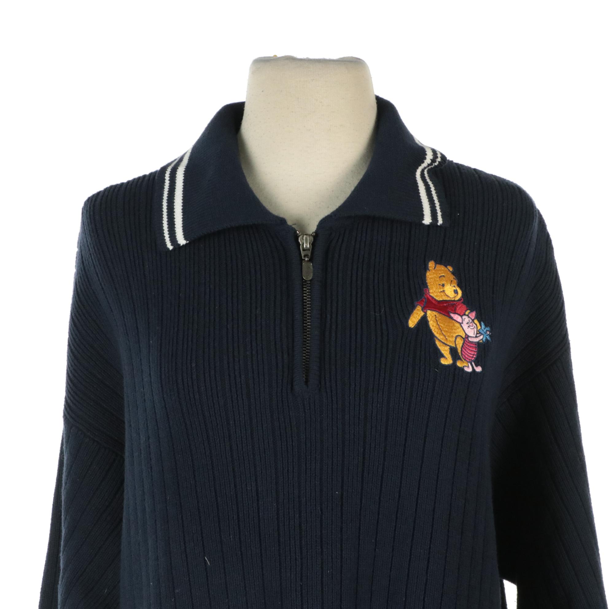 The Disney Store Winnie the Pooh Pullover with Barbour Yellow Quilted Jacket