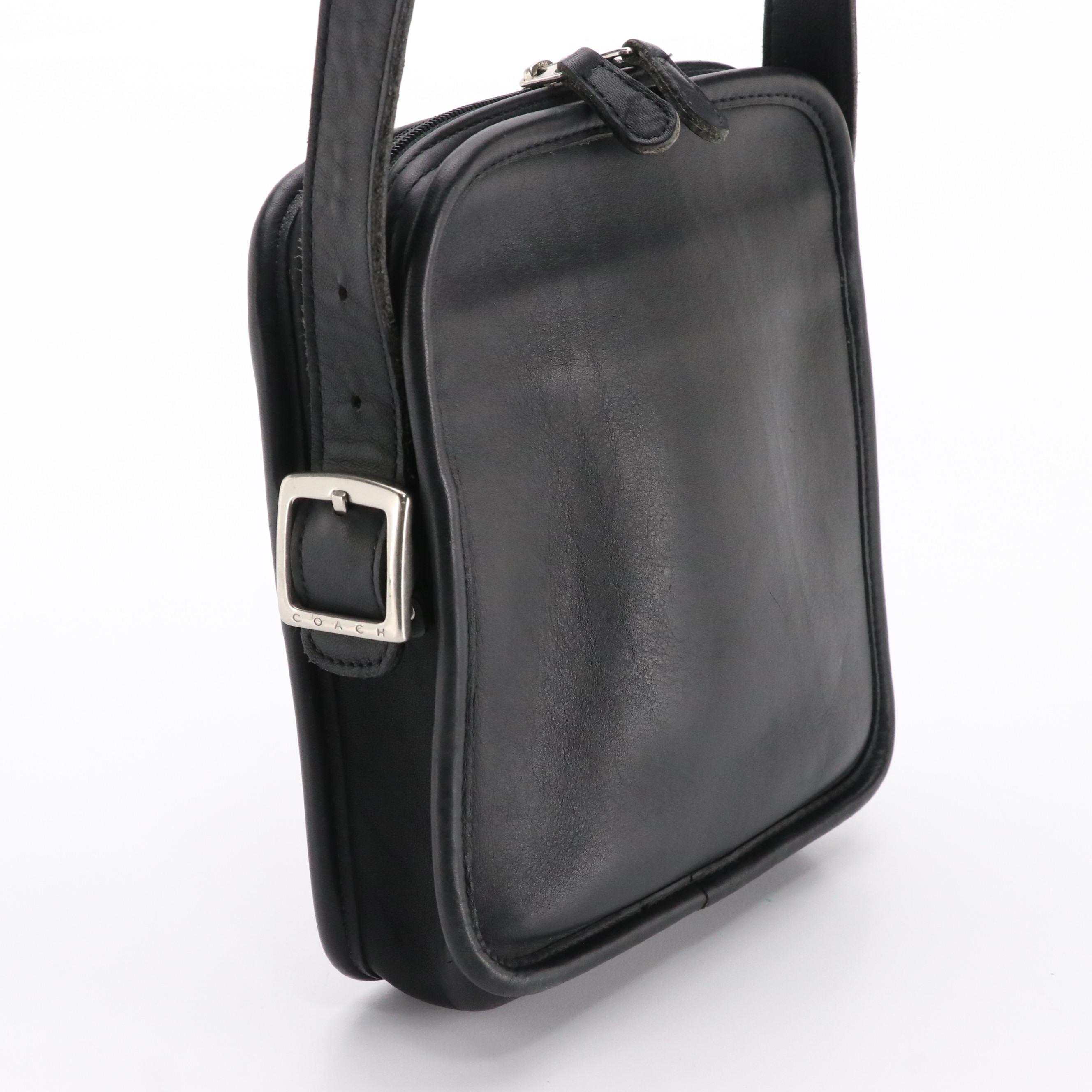 Coach Black Leather Crossbody Camera Bag