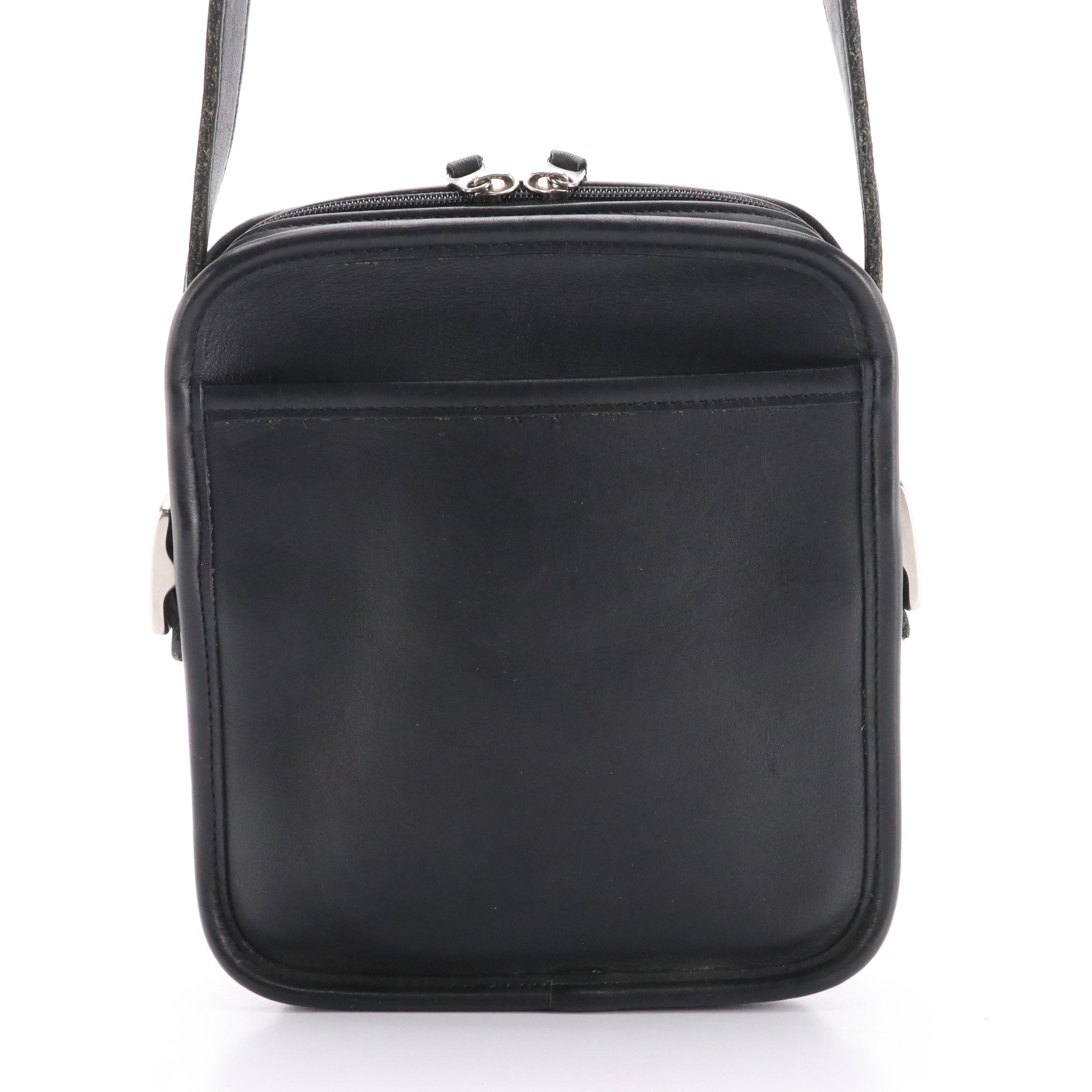 Coach Black Leather Crossbody Camera Bag
