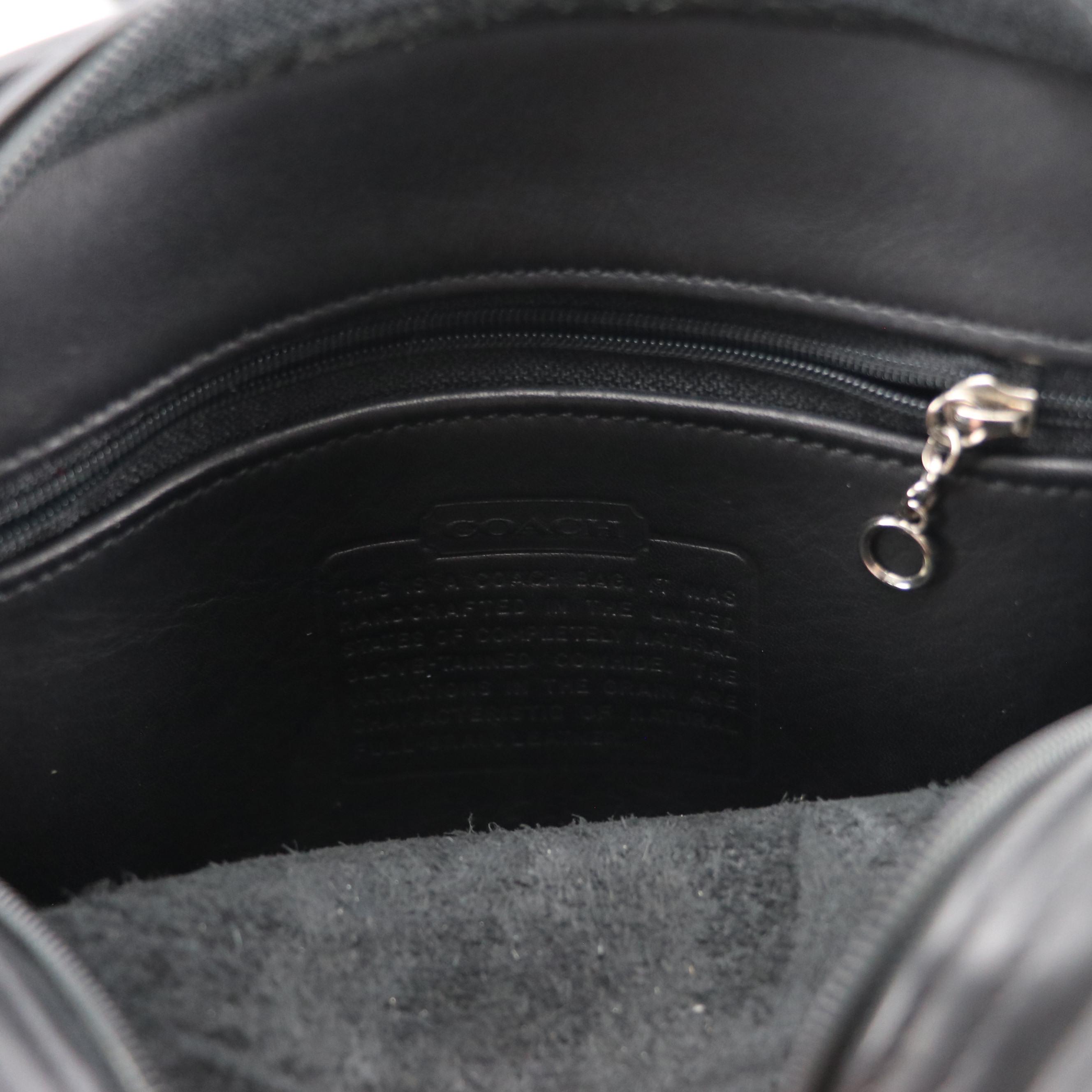 Coach Black Leather Crossbody Camera Bag