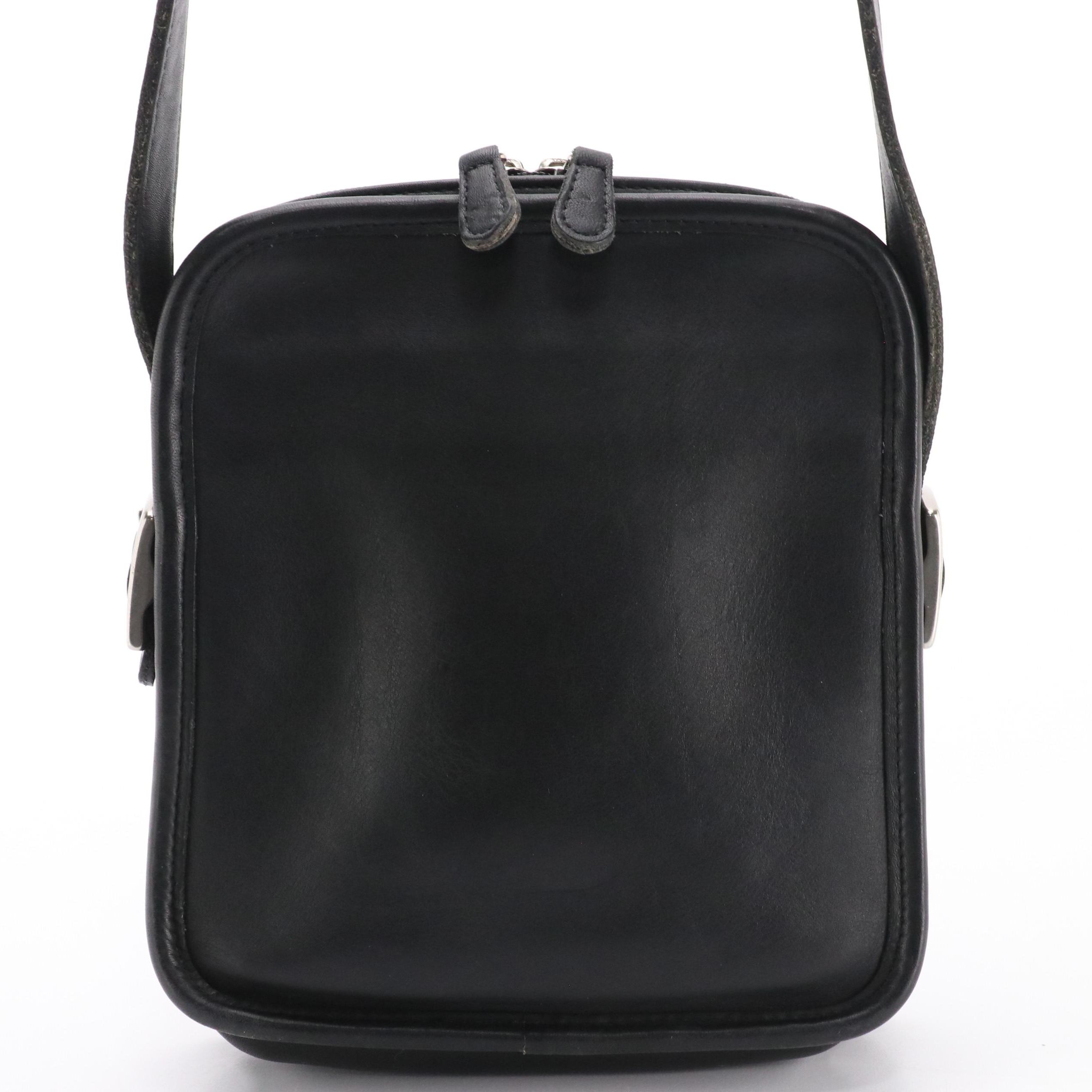 Coach Black Leather Crossbody Camera Bag