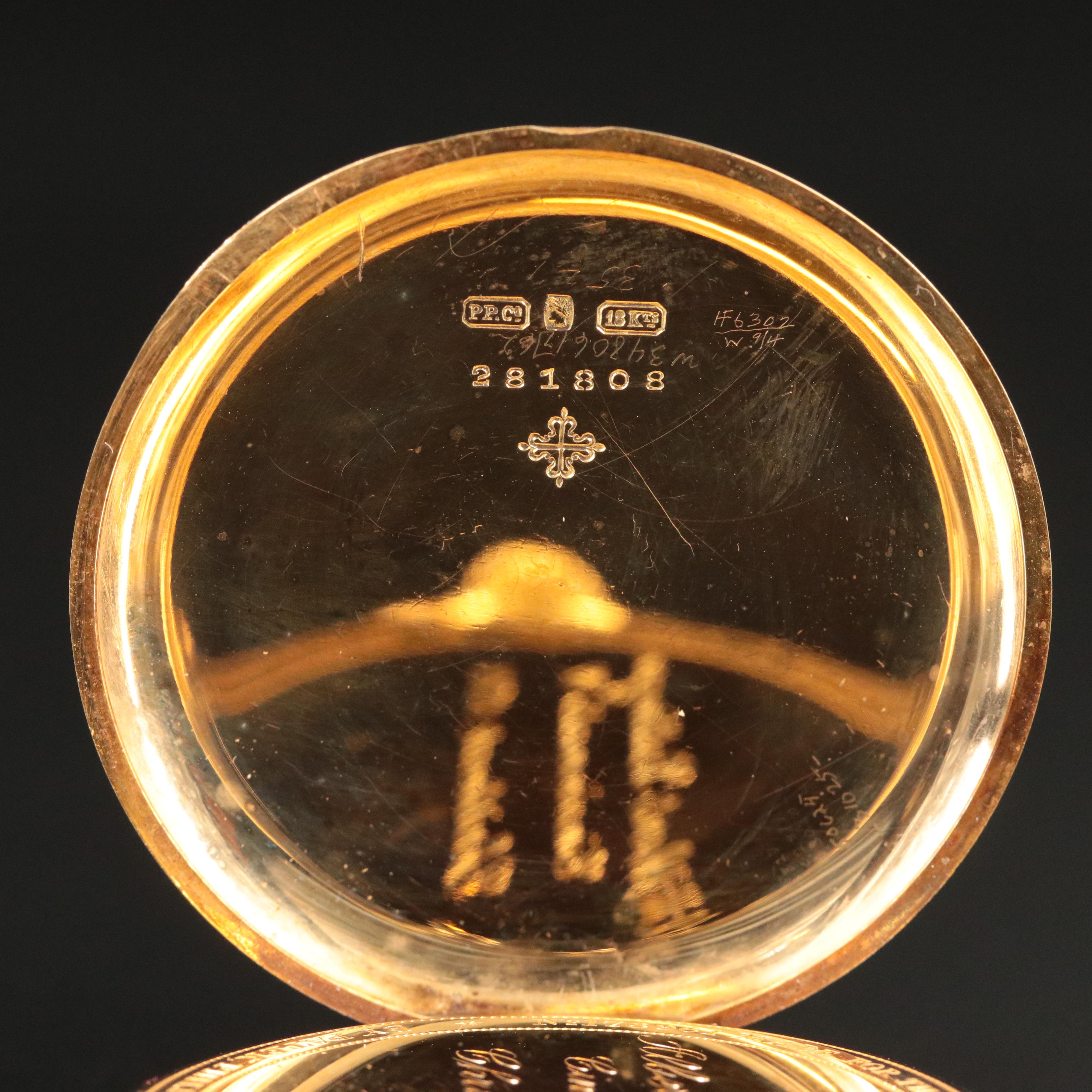 Patek Philppe & Cie 18K Gold Antique Pocket Watch