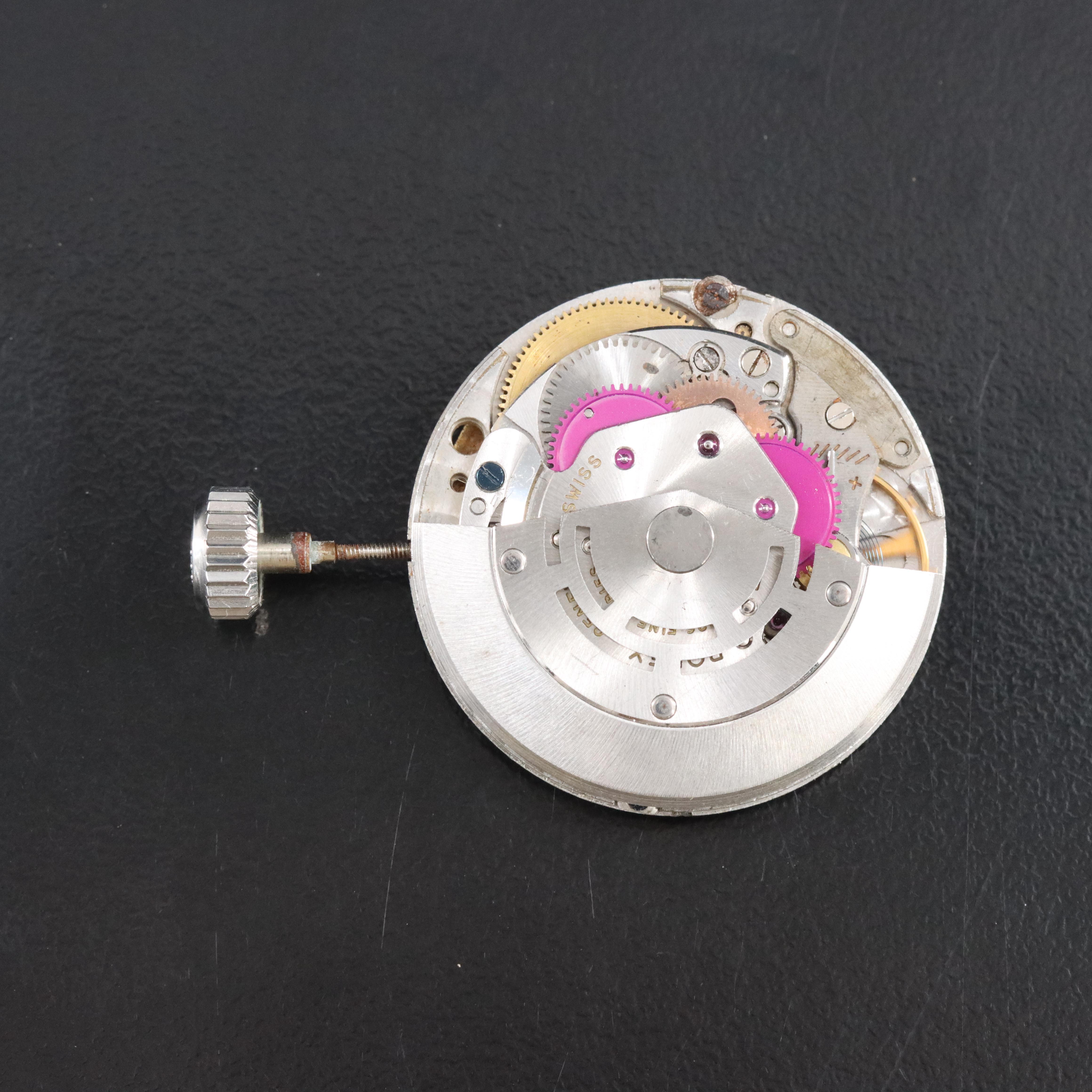 Rolex Watch Movement and Aftermarket Repainted Dial