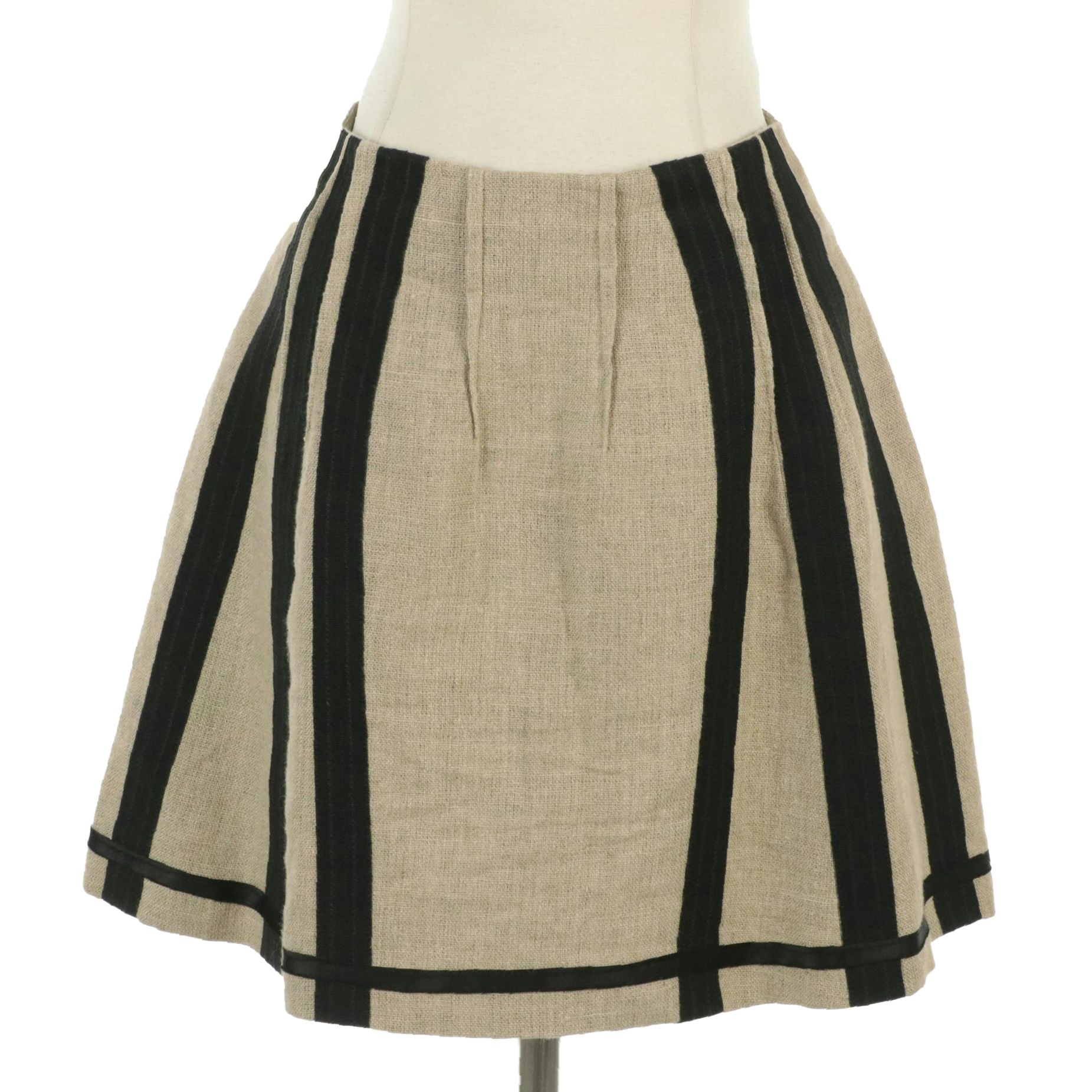 D & G by Dolce & Gabbana Linen Skirt with Ribbon Detail