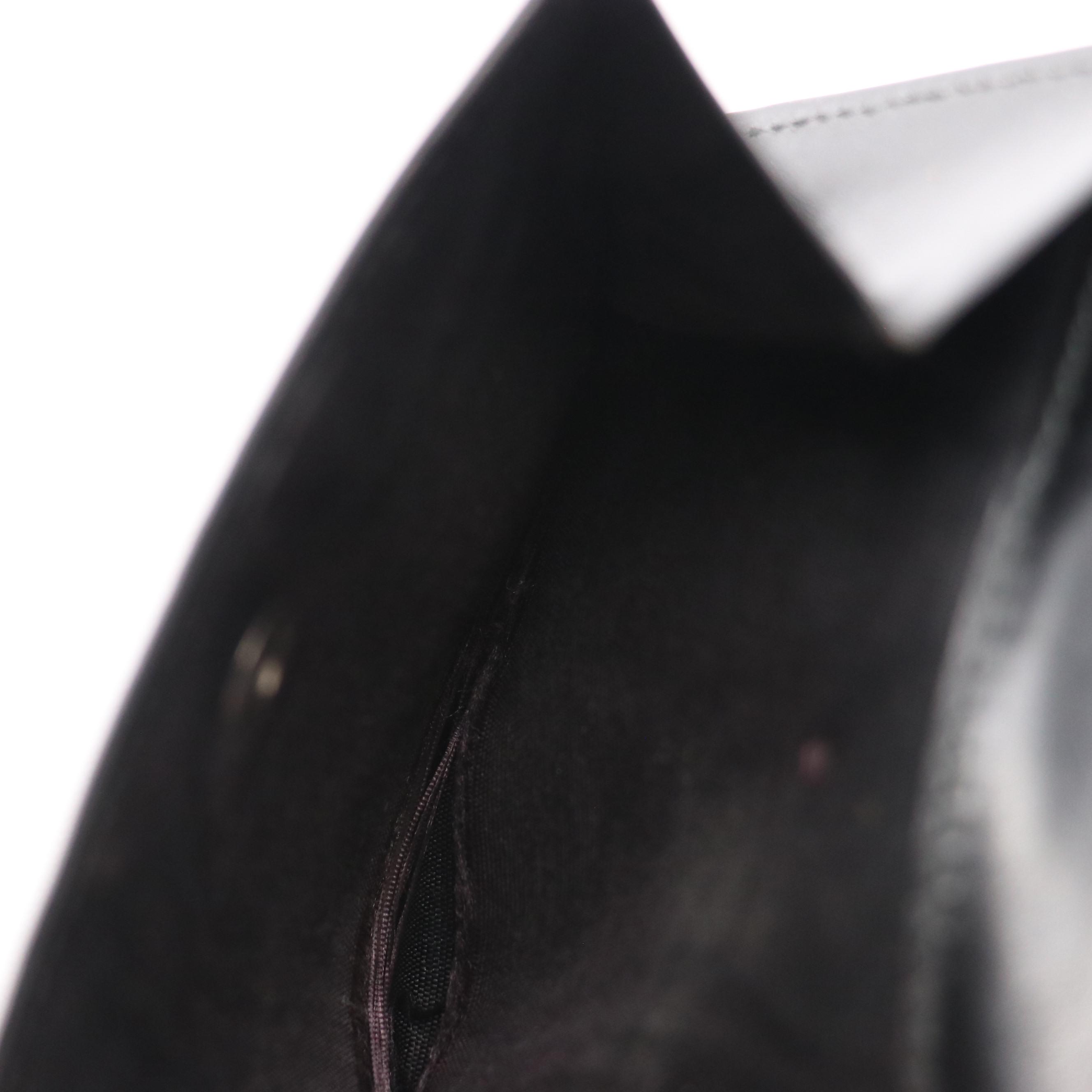 Prada Black Leather Compact Trifold Wallet