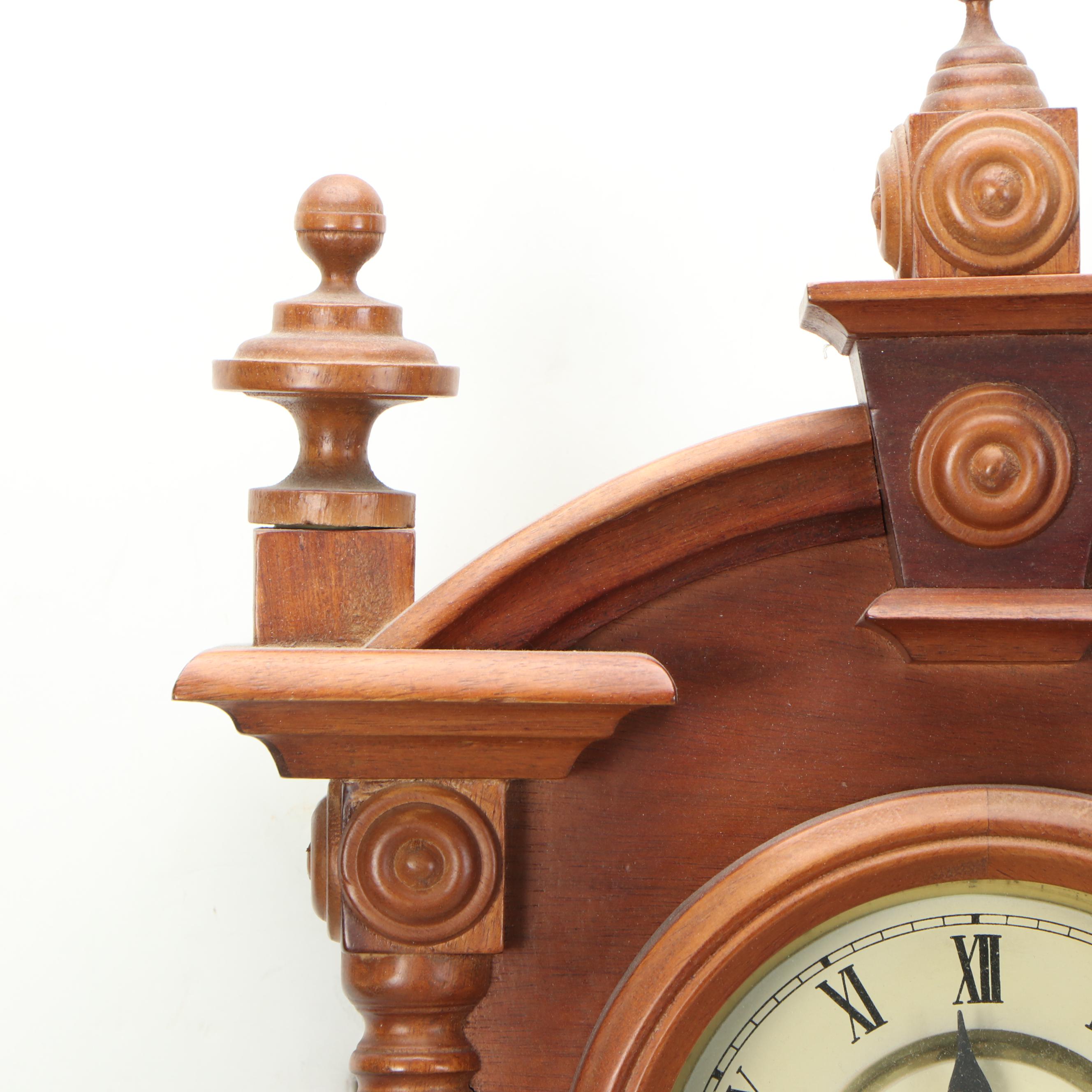 Korean Vienna Regulator Traditional Style Wall Clock, Mid to Late 20th Century