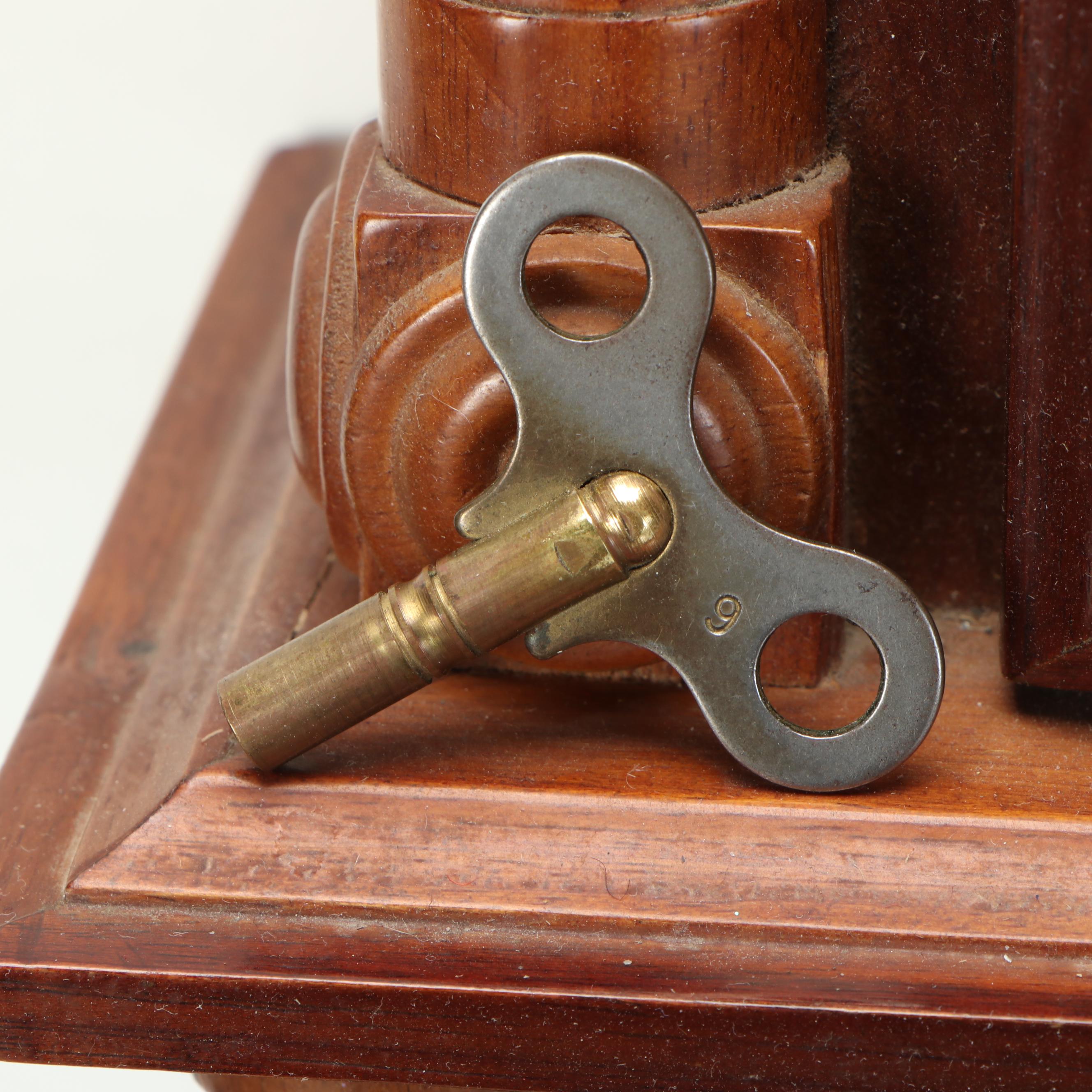 Korean Vienna Regulator Traditional Style Wall Clock, Mid to Late 20th Century