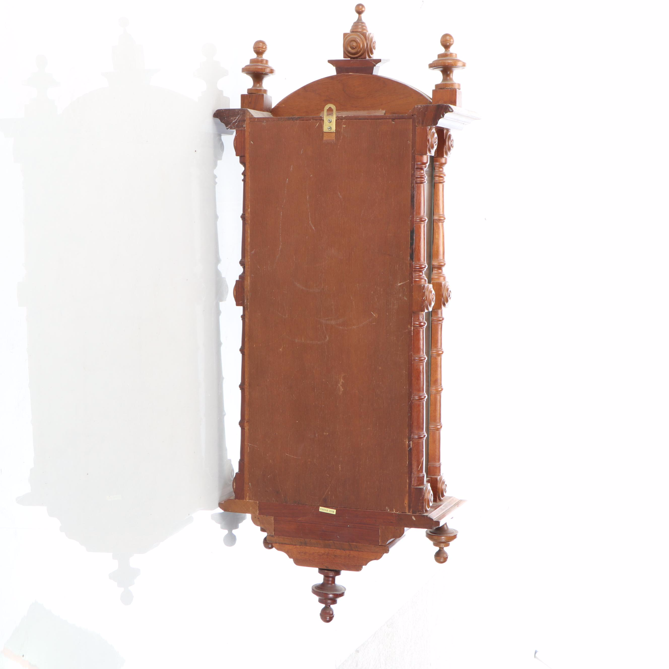 Korean Vienna Regulator Traditional Style Wall Clock, Mid to Late 20th Century