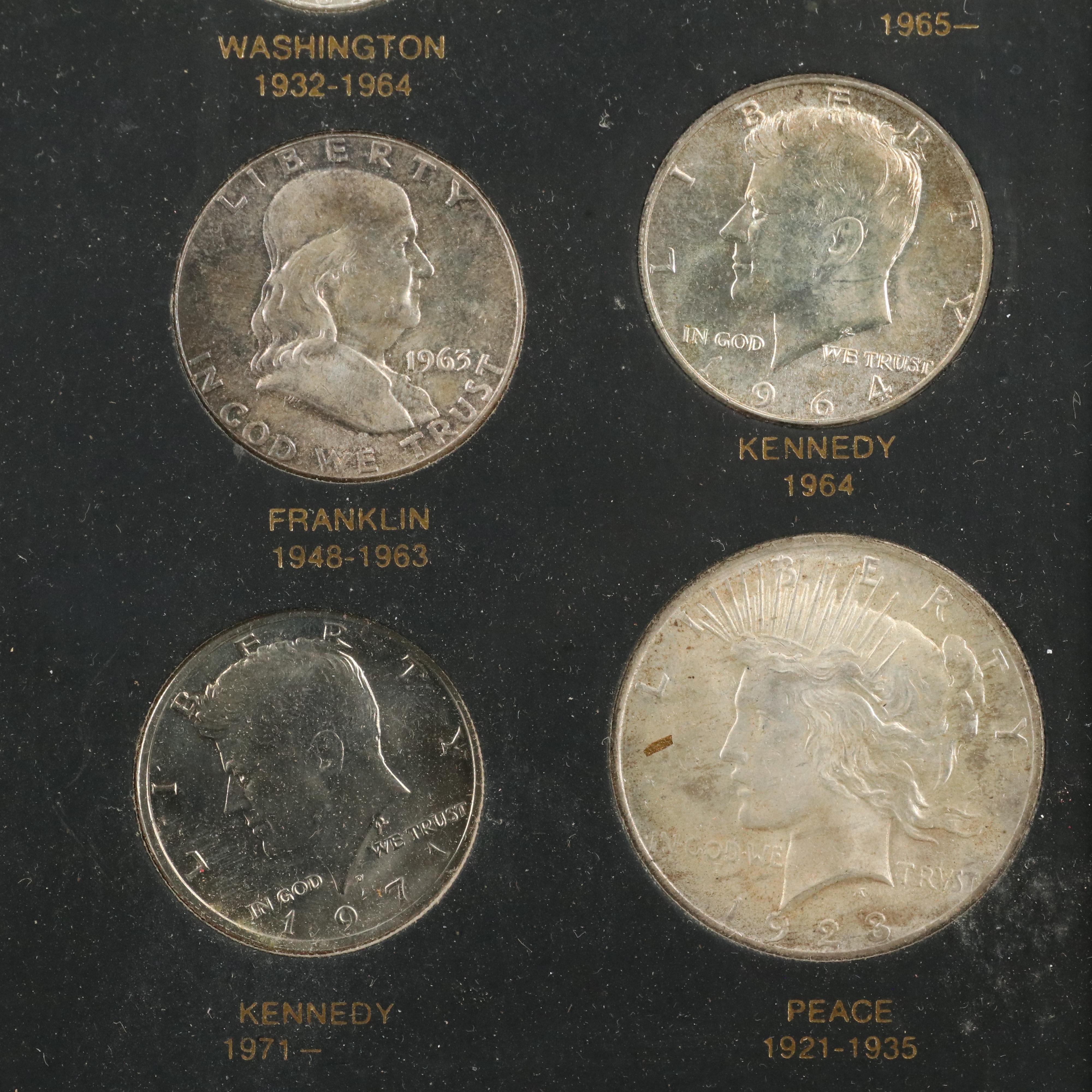 25-Piece U.S. Type Coin Set, Mainly Silver, 3-Cent Trime and More