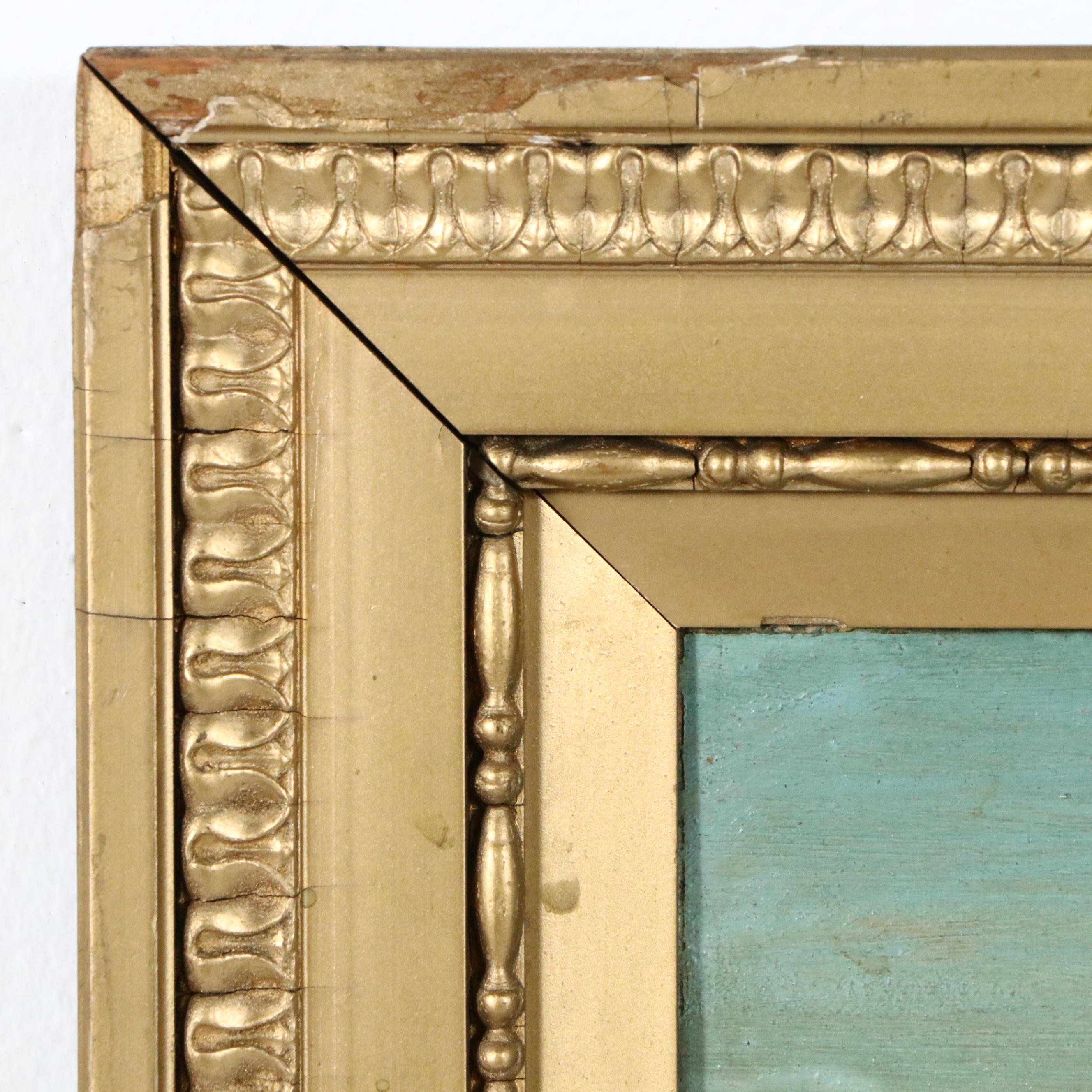 Marsh Landscape Oil Painting of Herrings