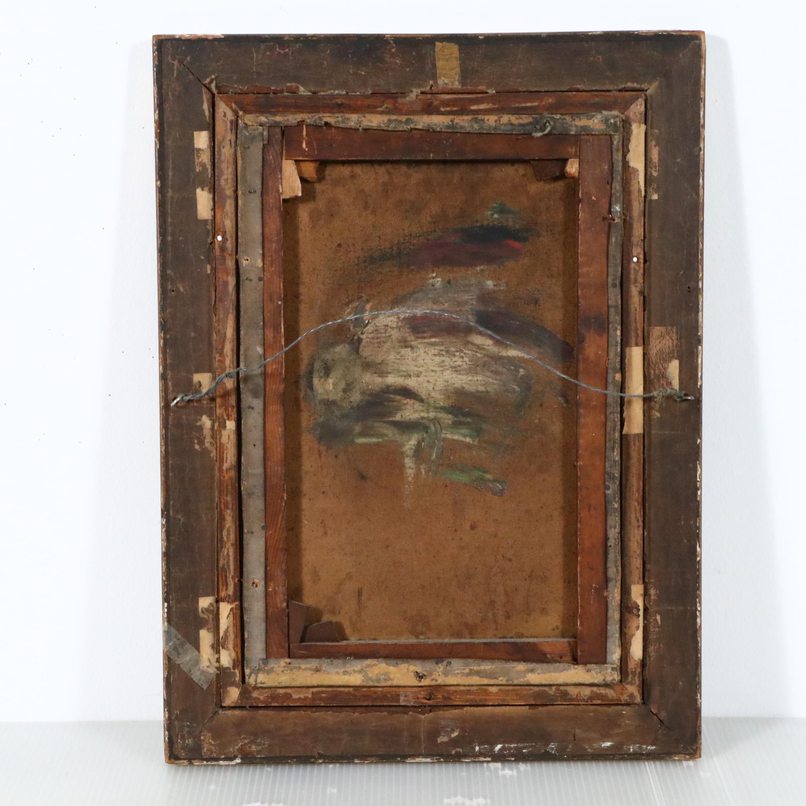 Marsh Landscape Oil Painting of Herrings