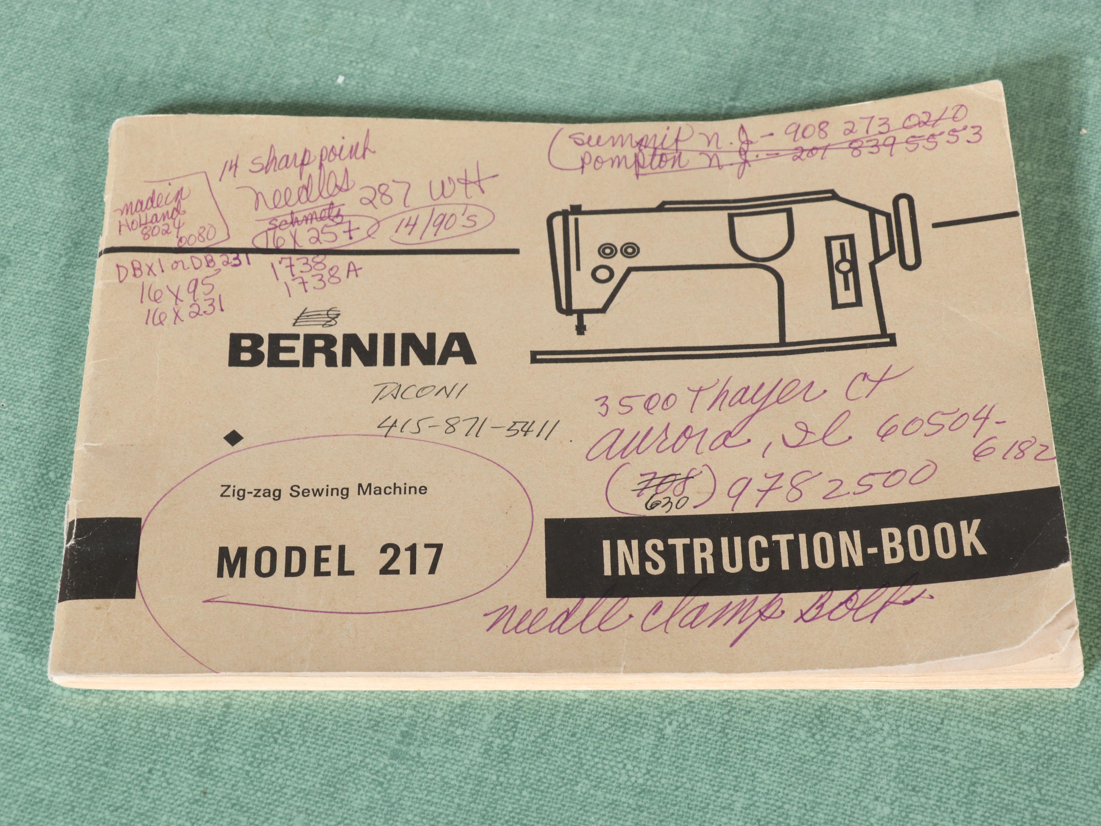 Bernina Model 217 Industrial Sewing Machine